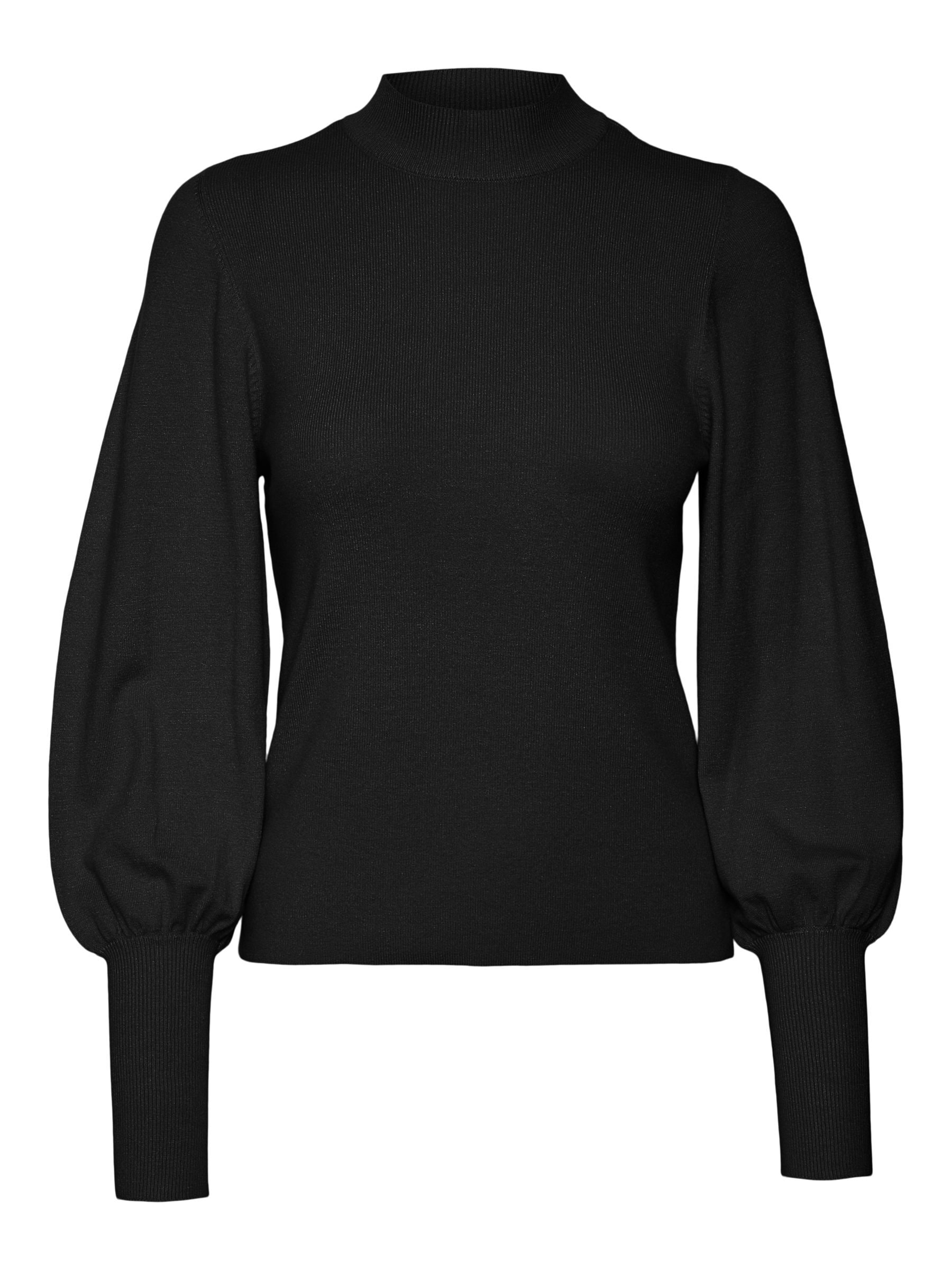 Vero Moda Strickpullover »VMHOLLYKARISPUFF LS HIGHNK PULLOV GA BOO«