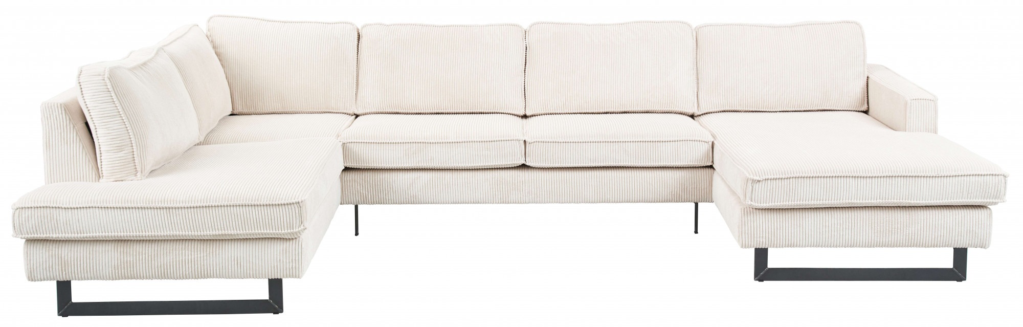 Places of Style Wohnlandschaft "Pinto, 350 cm, U-Form, XXL, mit Ottomanen", günstig online kaufen
