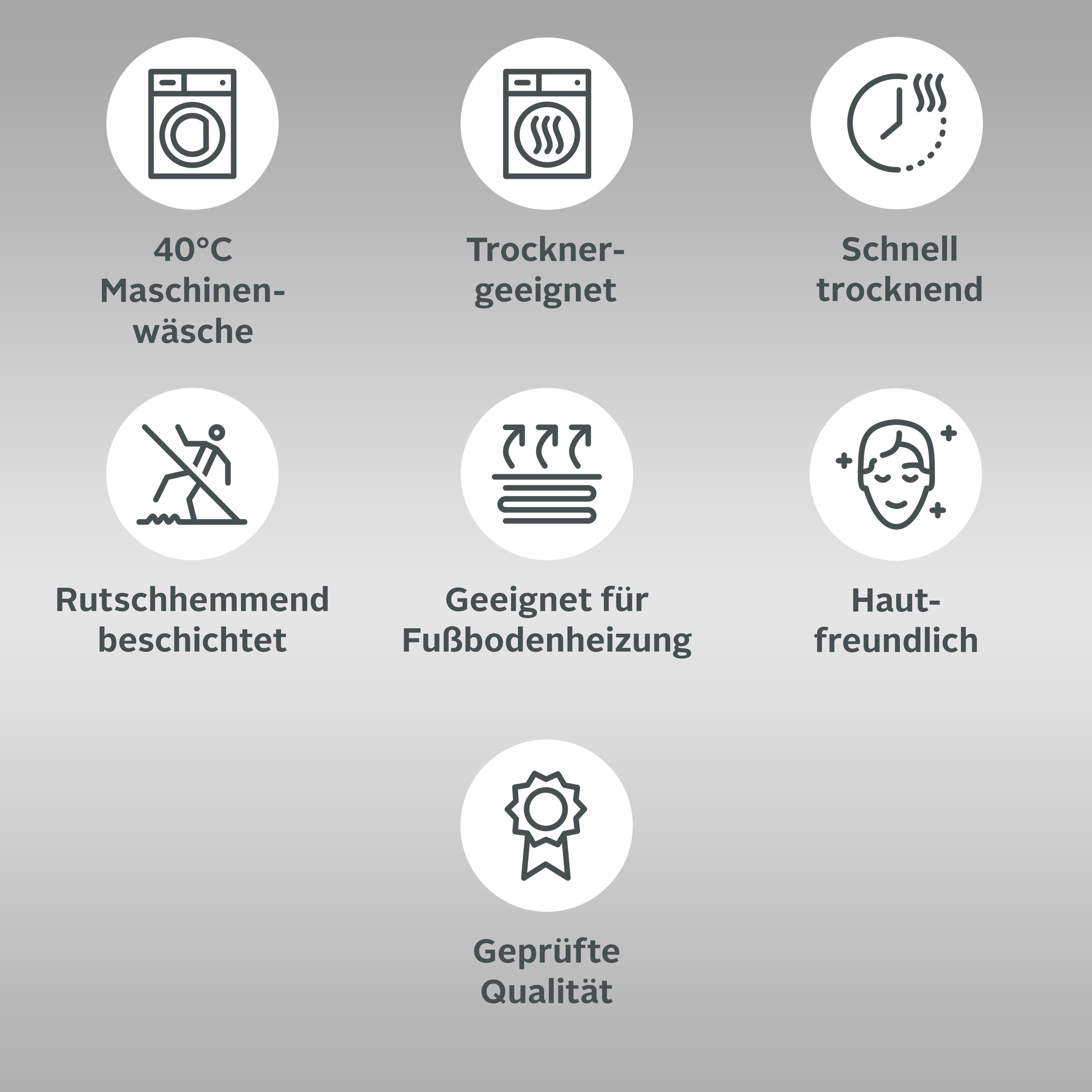 Thumbnail - my home Badematte "Ada, Badvorleger, Badezimmer Teppich" Höhe 21 mm rutschhemmend beschichtet fußbodenheizungsgeeignet  ...