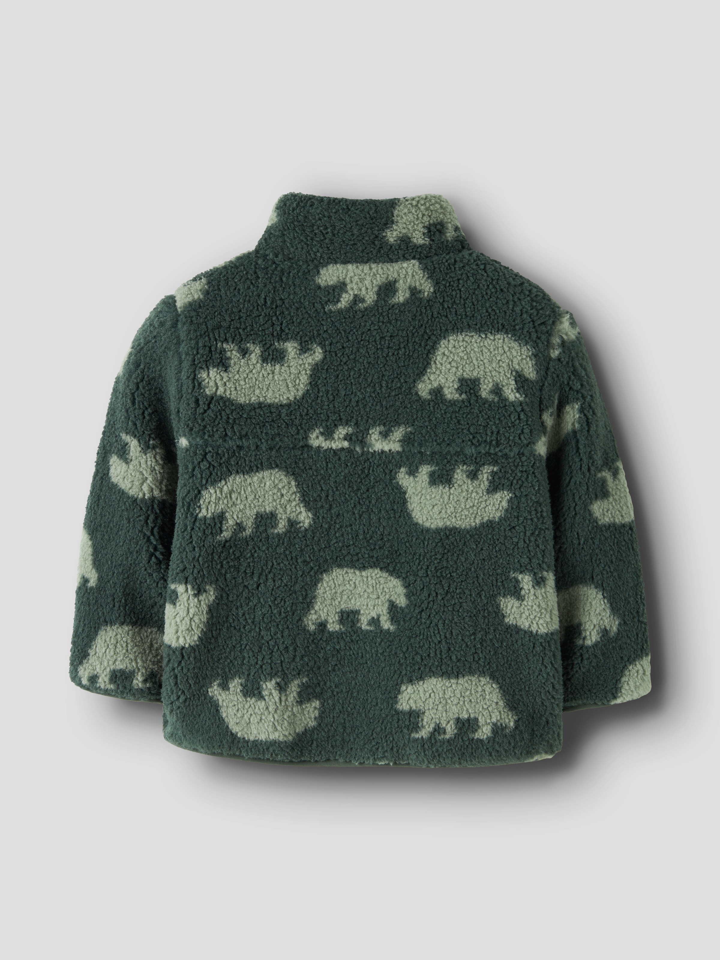 Name It Plüschjacke »NMMMONICO TEDDY JACKET AOP NOOS« Kunstfaser, normal geschnitten