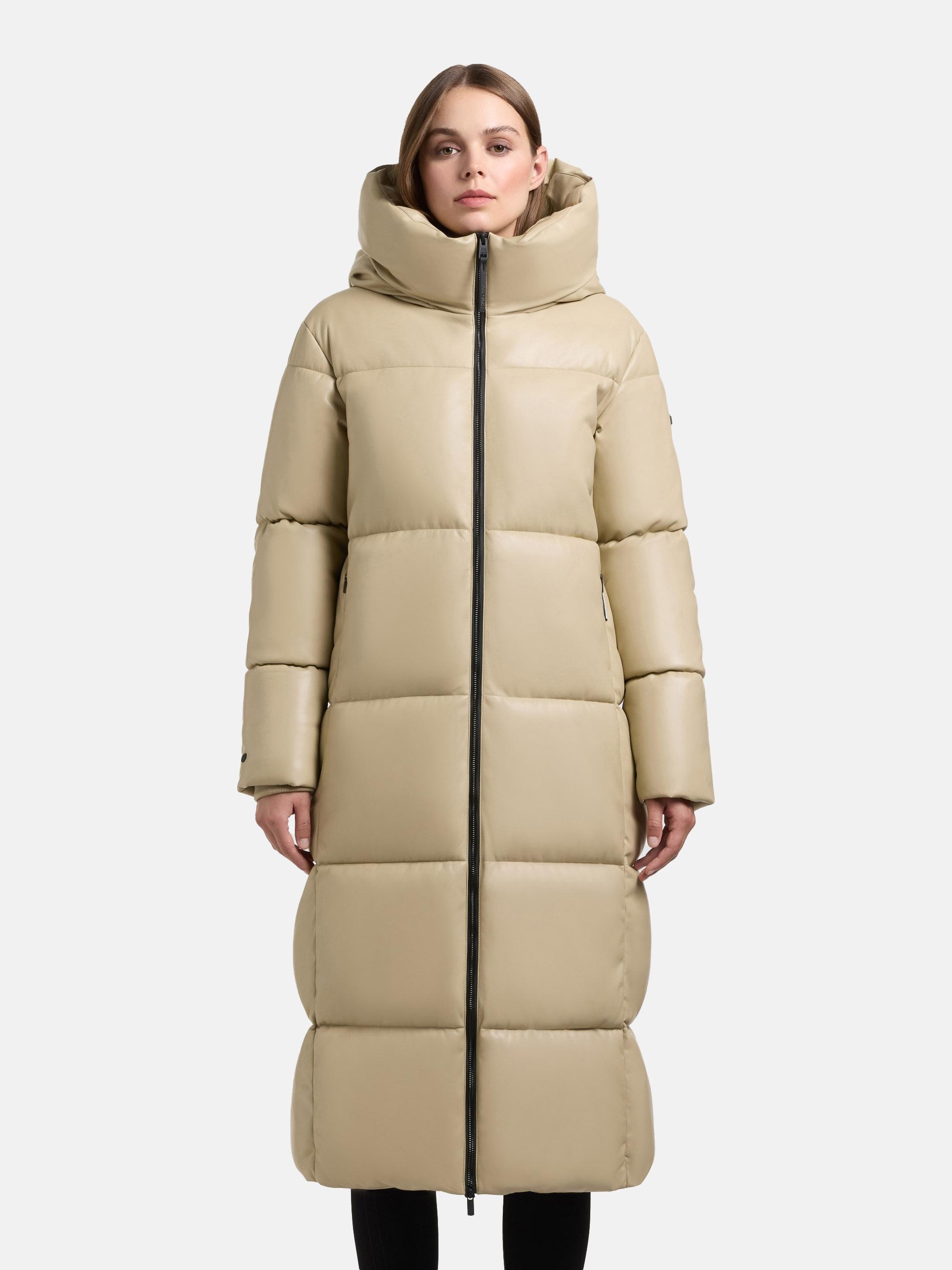 KHUJO Damen Steppmantel "Destiny"beige, Gr. XS, Obermaterial: 100% Polyurethan; Innenfutter: 100% Polyester; Wattierung: 100% Polyester;