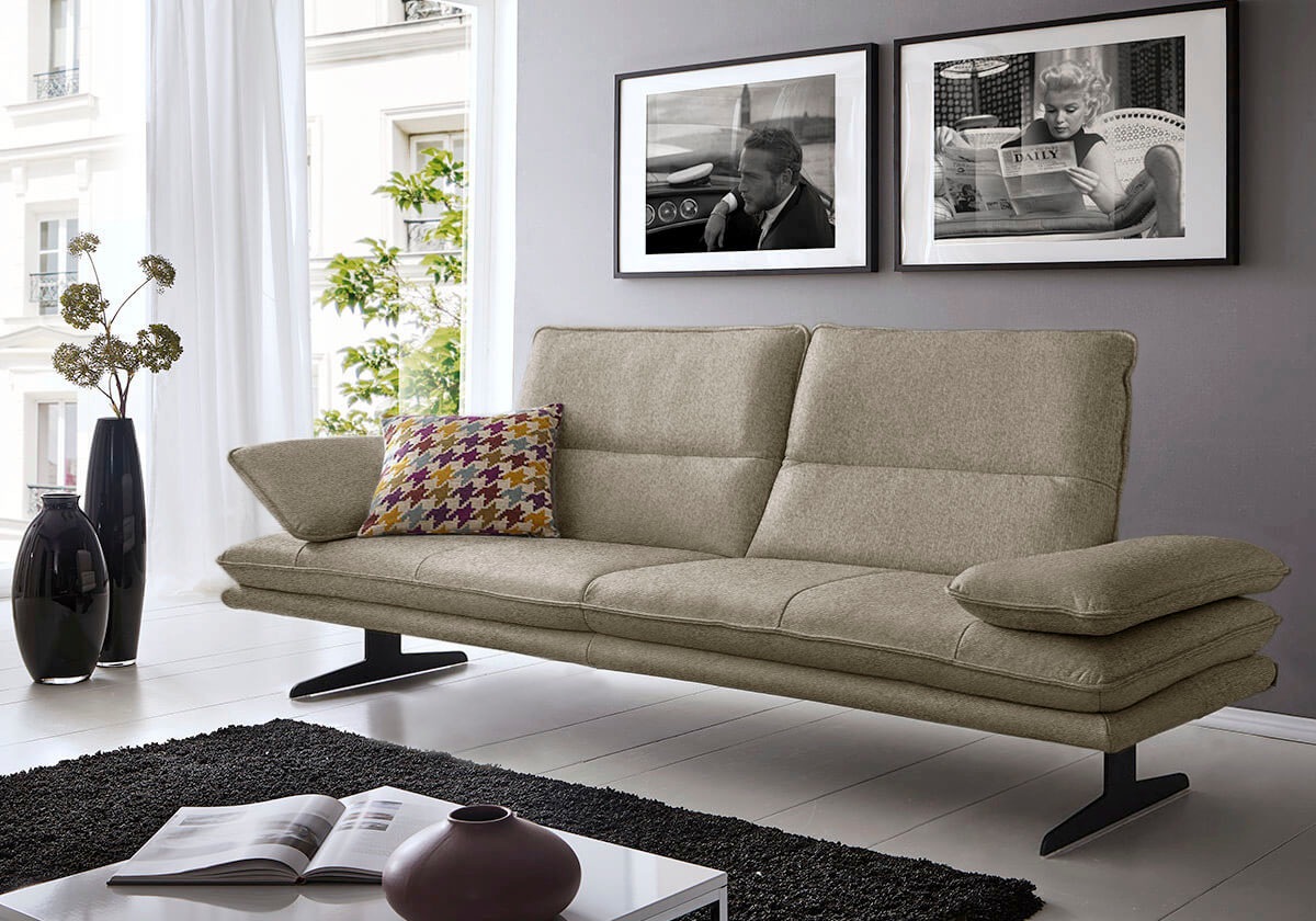 W.SCHILLIG 2,5-Sitzer »broadway, Designsofa mit tollem Sitzkomfort«, Sitztiefenverstellung, Kopfteil- & Seitenteilverstellung, Breite 216cm