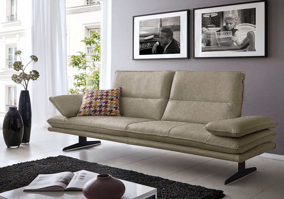 W.SCHILLIG 2,5-Sitzer "broadway, Designsofa mit tollem Sitzkomfort" Sitztiefenverstellung, Kopfteil- & Seitenteilverstellung, Breite 236cm