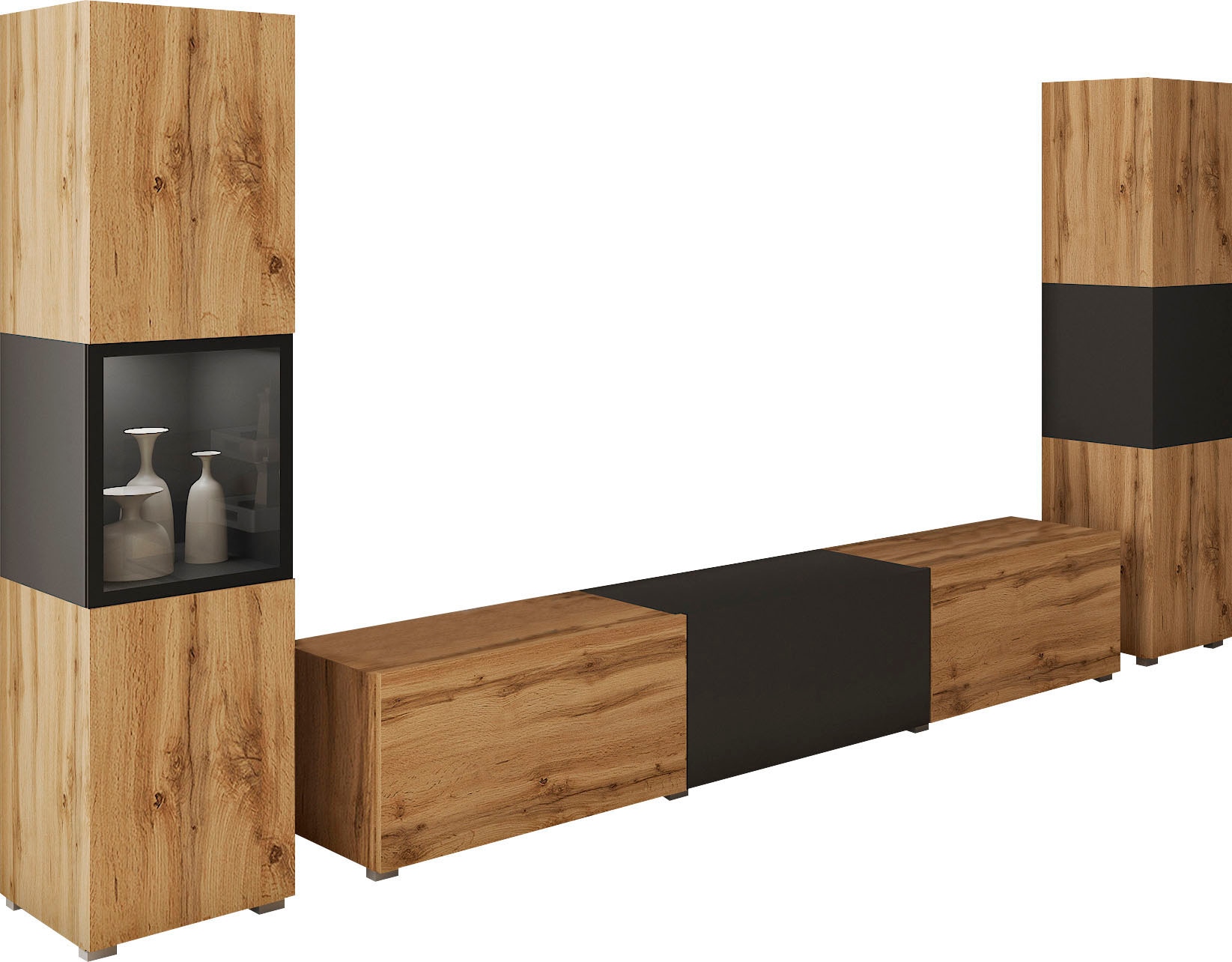 Home affaire "BERLIN III, Vitrine Türschlag links/rechts wechselbar" Komple günstig online kaufen