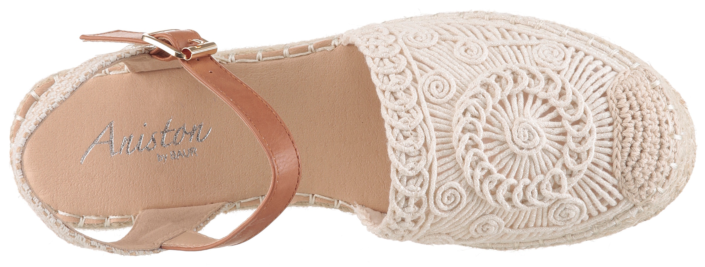 Aniston SHOES Plateausandale  Häkel-Sandale, Sommerschuh, Urlaubsschuh - NEUE KOLLEKTION