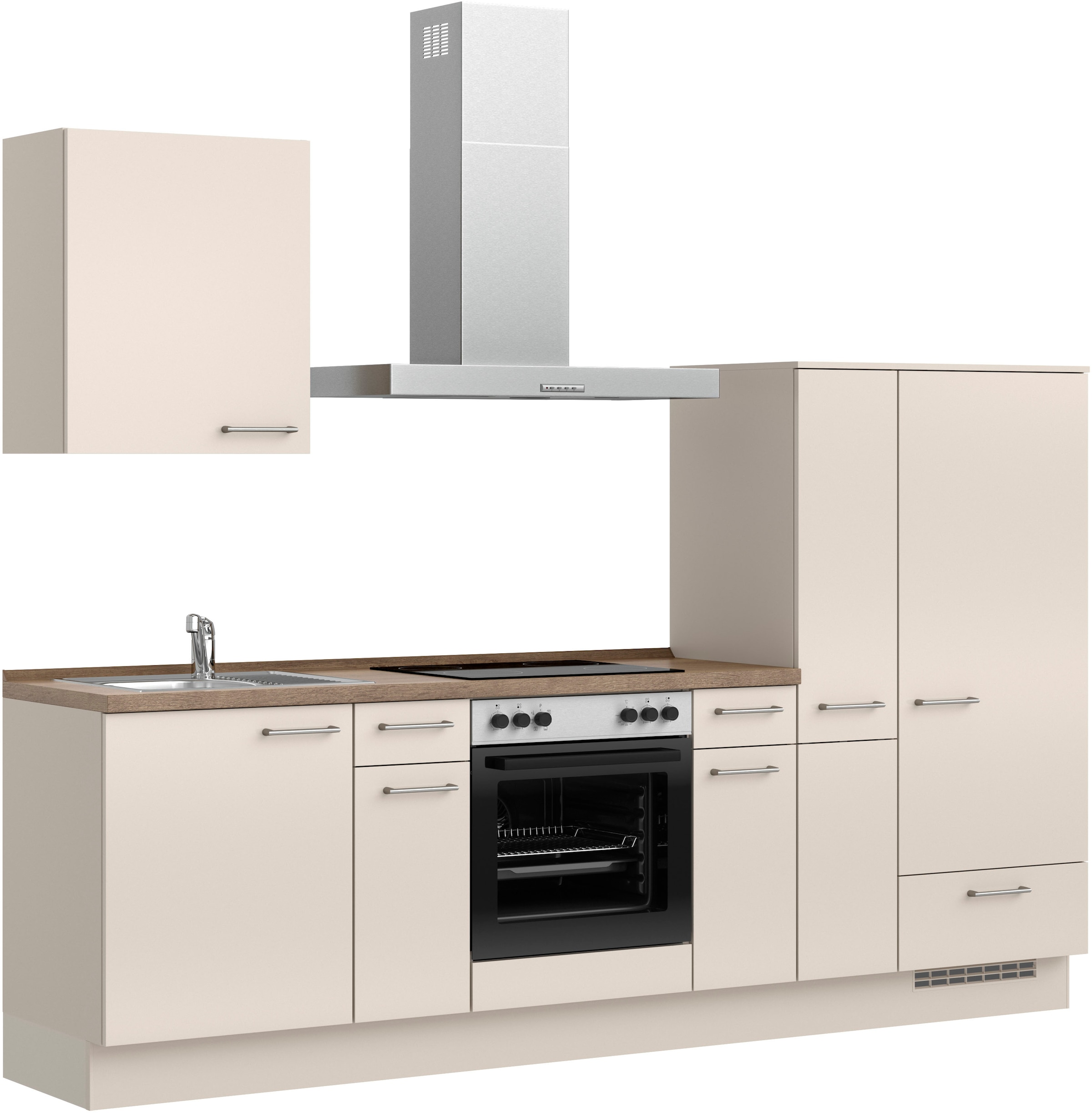 nobilia® Küchenzeile »"Laser I"«, vormontiert, Ausrichtung wählbar, Breite 270 cm, wahlw. mit E-Geräten