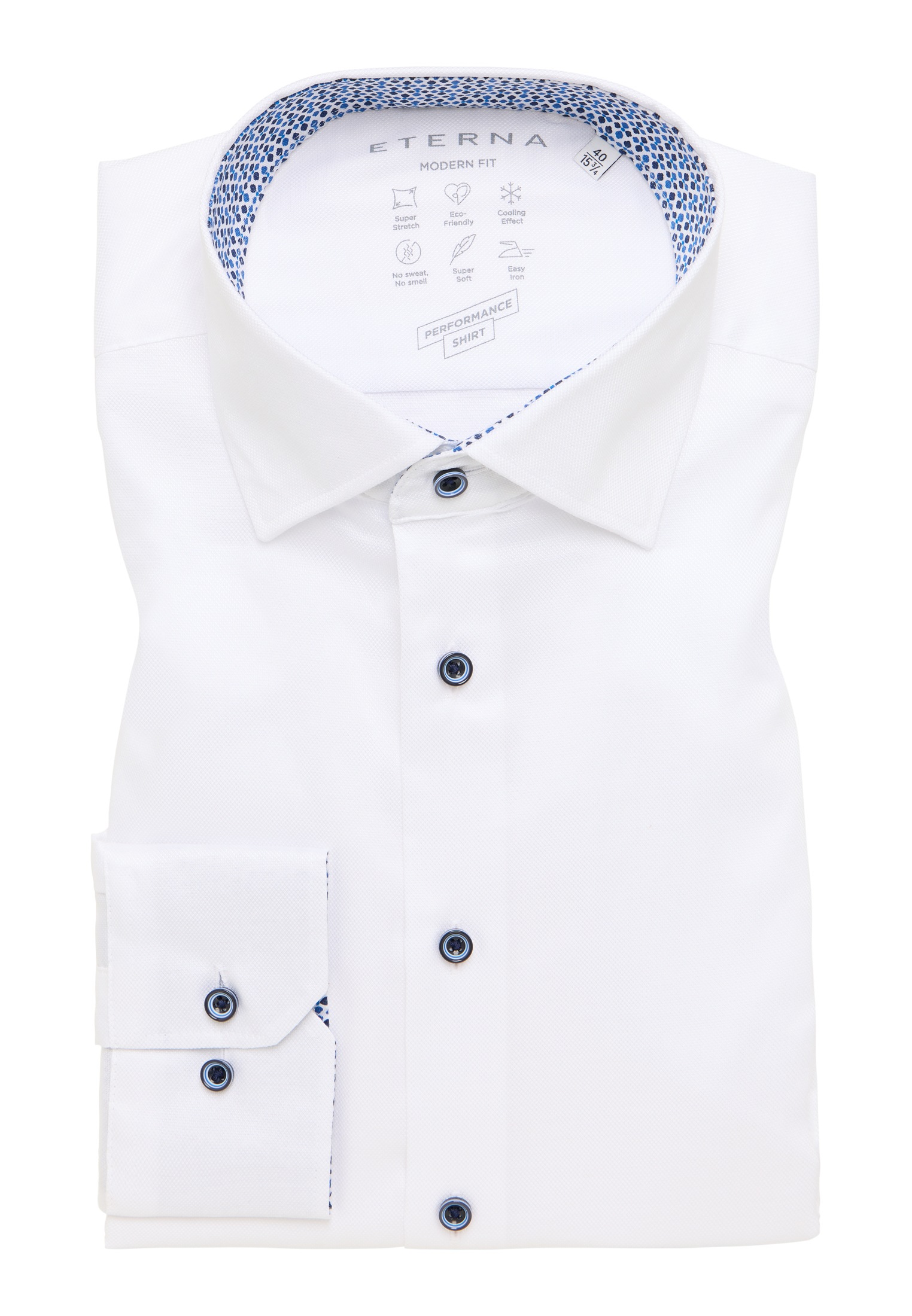 Eterna Langarmhemd »MODERN FIT«, EASY IRON (bügelleicht)