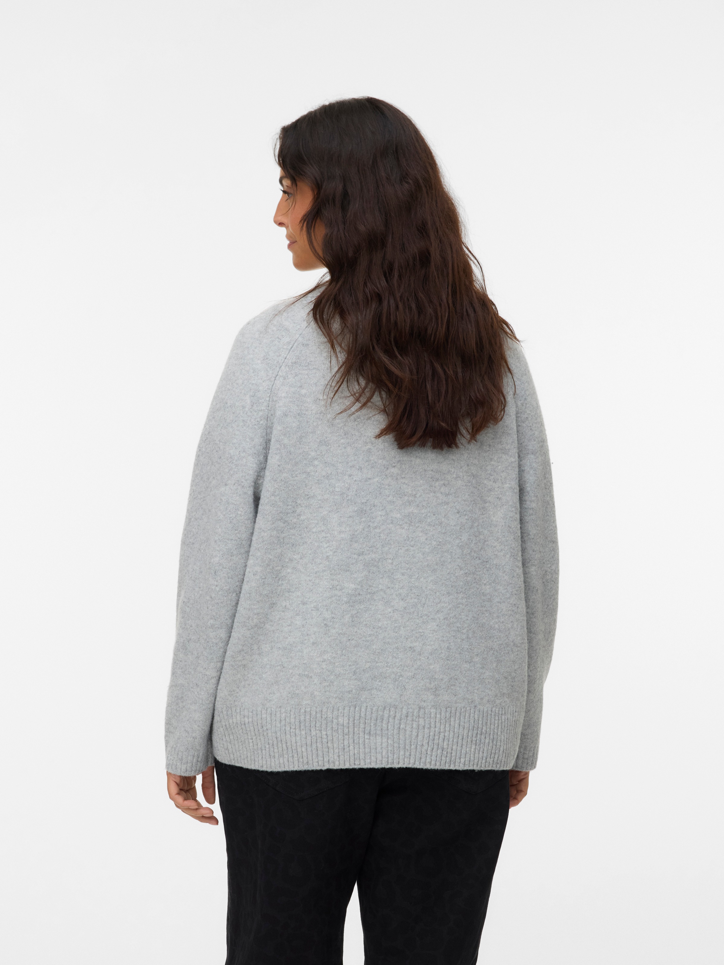 Vero Moda Curve Strickjacke "VMCBOOM LS V-NECK BUTTON CARDI NOOS CUR" günstig online kaufen
