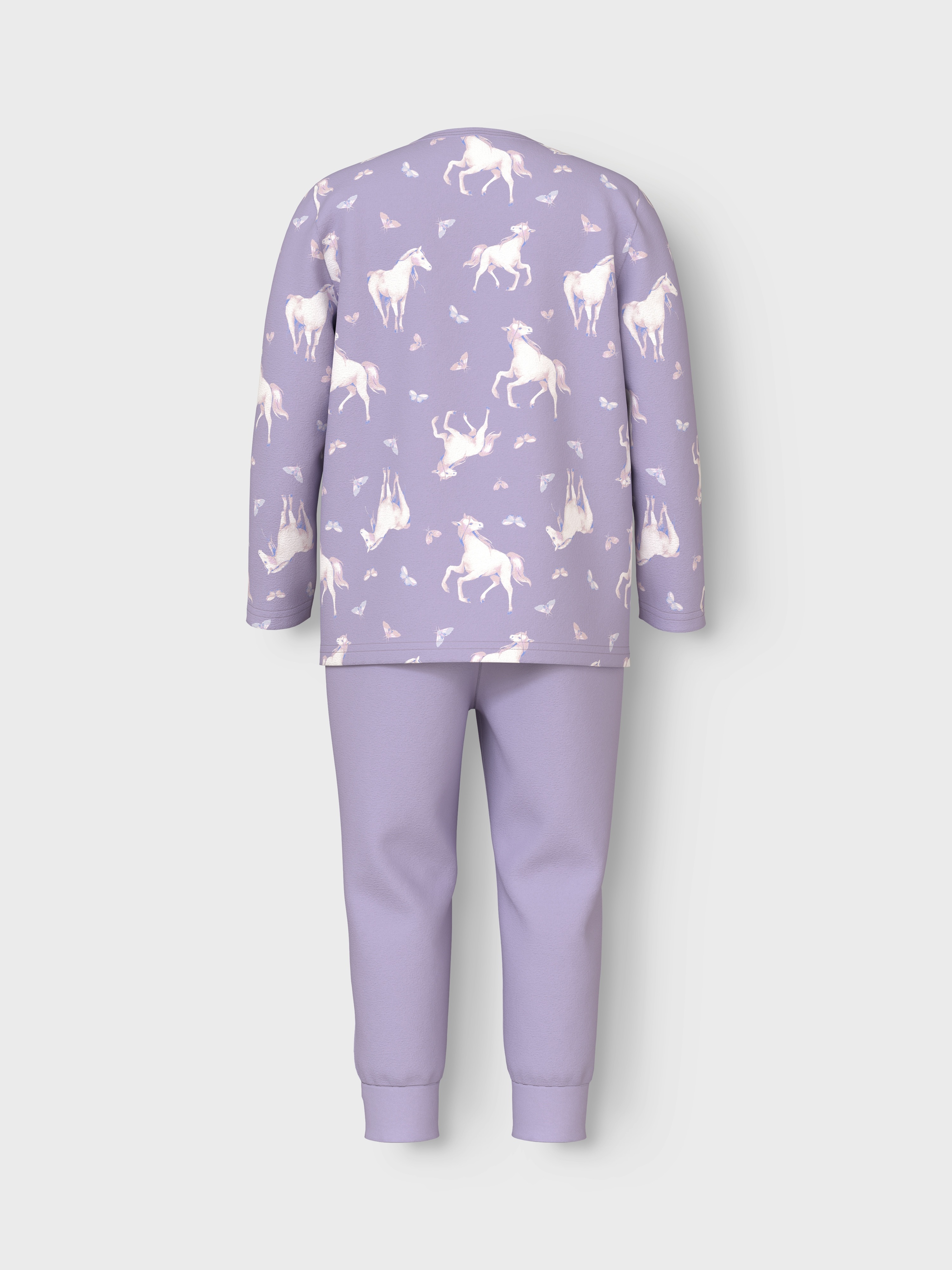 Thumbnail - Name It Schlafanzug "NMFNIGHTSET PASTEL LILAC HORSE NOOS", (Set, 2 tlg.)