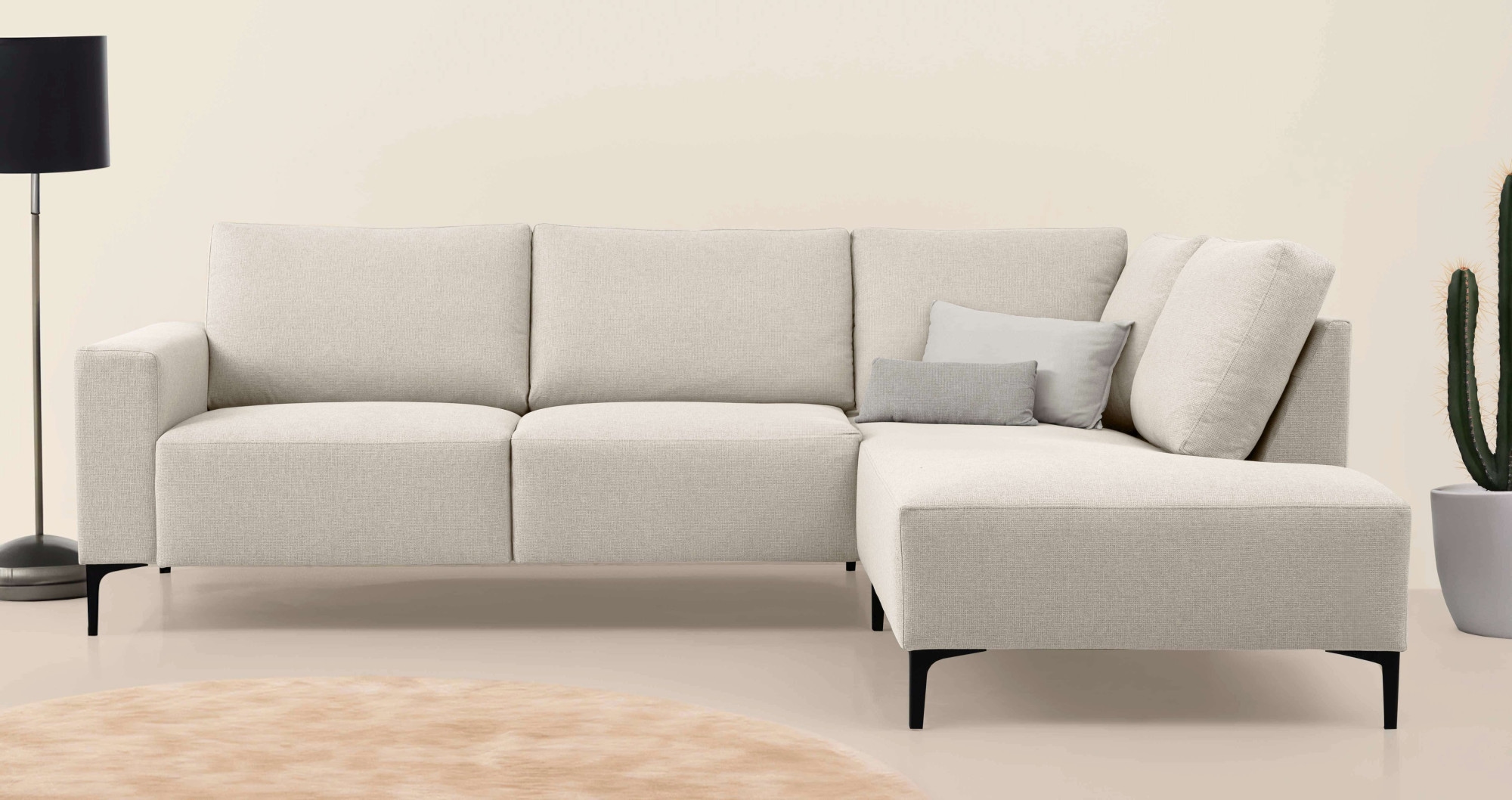 Home affaire Ecksofa "Tournon, L-Form, Breite 256 cm, Webstoff, Chenille", günstig online kaufen