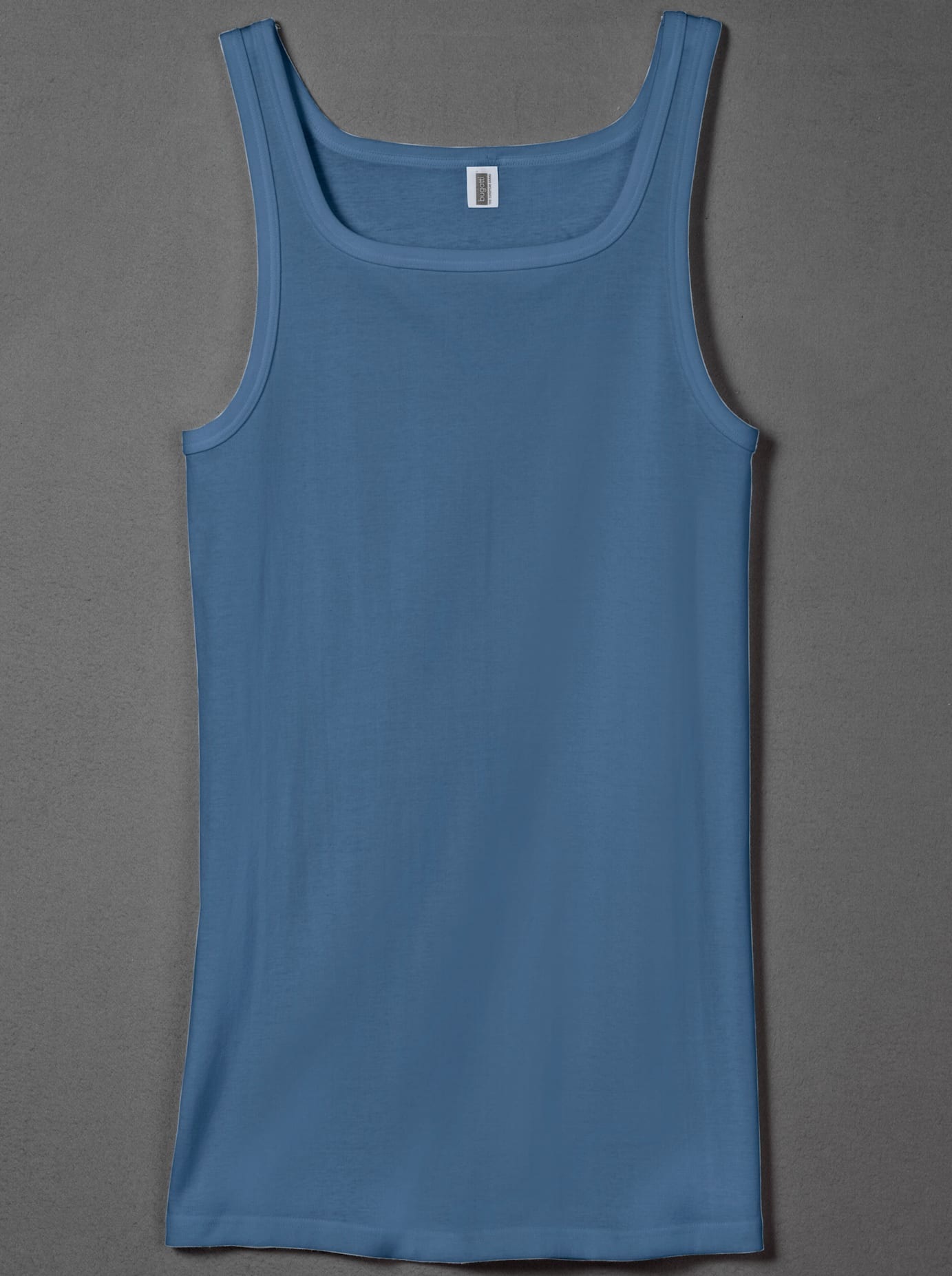 BUGATTI Herren Unterhemd, Gr. 9, blau, 100% Baumwolle, Unterhemden