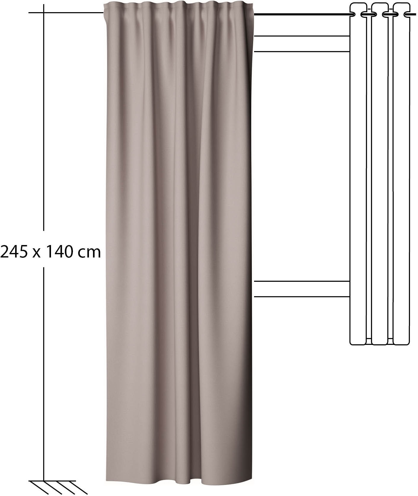 HOMING Vorhang »Brando« verdeckte Schlaufen 1 Stk. tlg. Vorhang Brando
