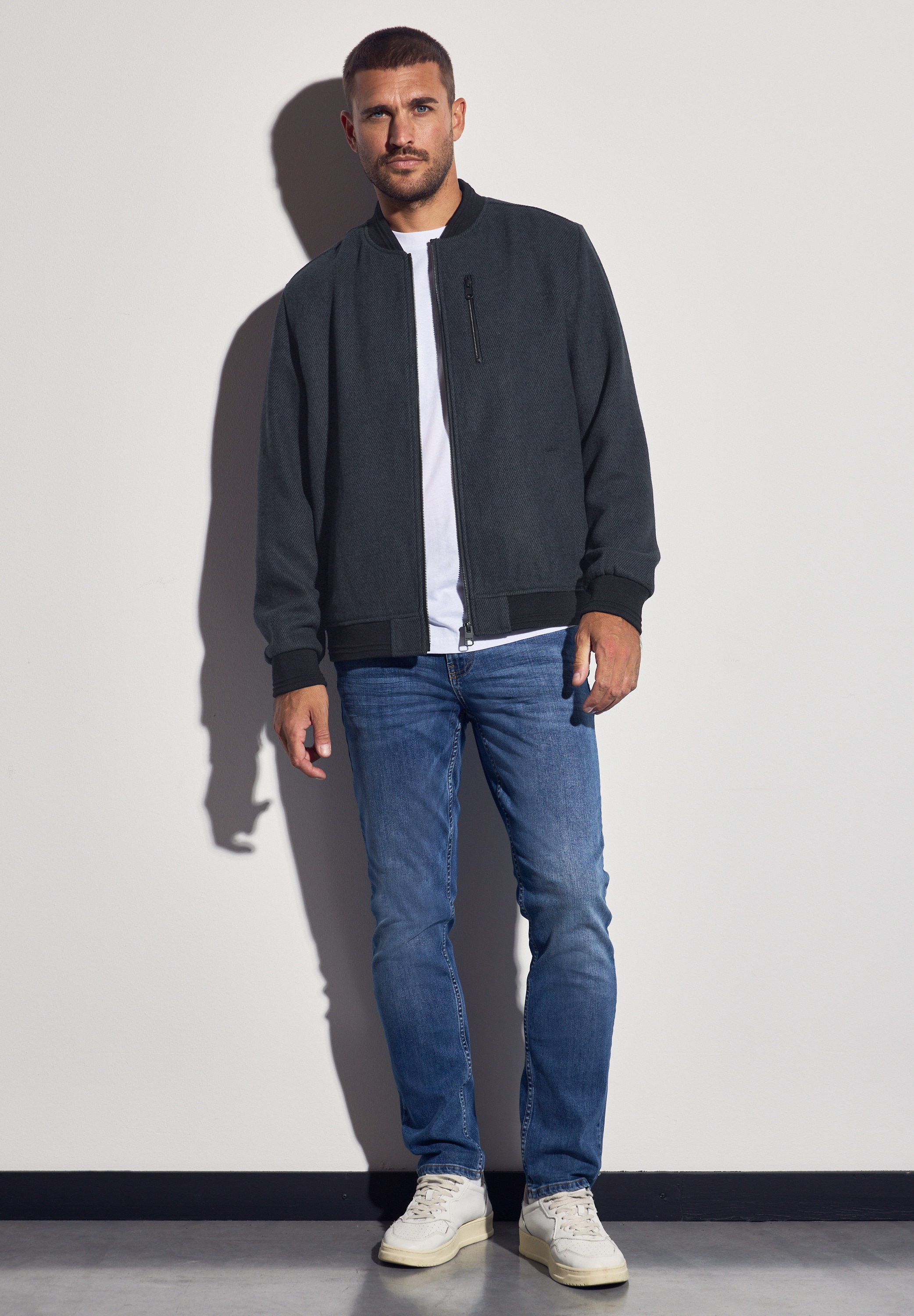 STREET ONE MEN Blouson, ohne Kapuze, mit Stehkragen