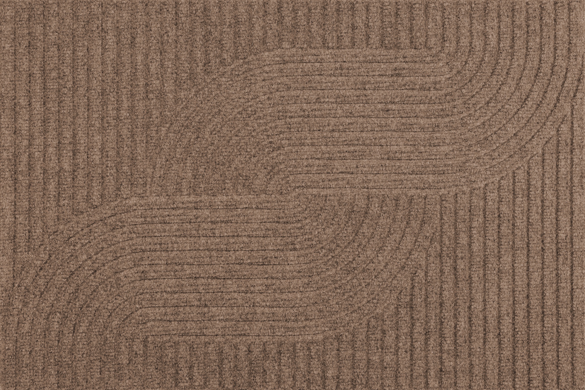 Fußmatte "Loop taupe", beige, B:60cm H:8mm L:90cm, Obermaterial: 50% Polyester, 50% Polypropylen, WASH+DRY BY KLEEN-TEX, Teppiche, Fußmatte
