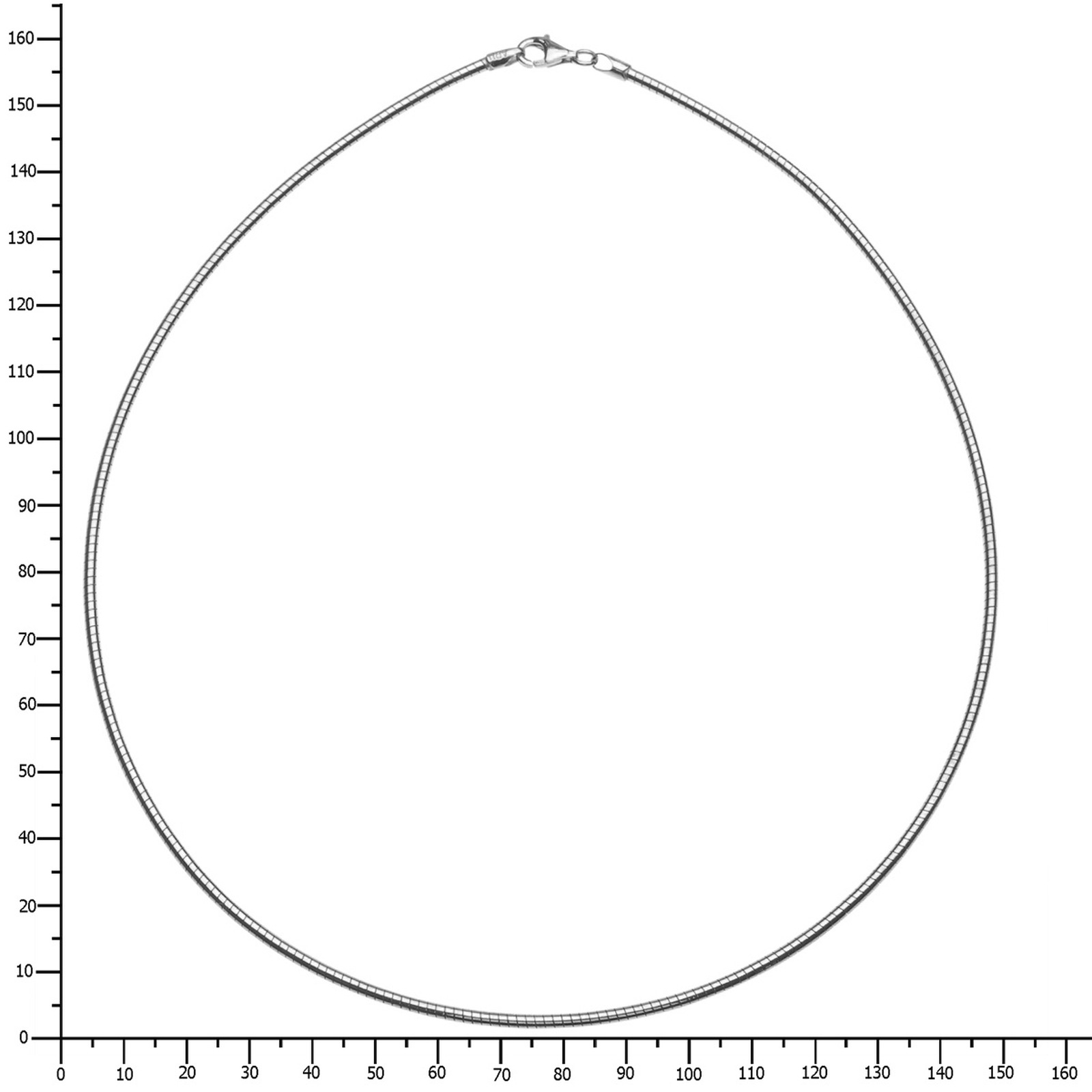 Halsreif OSTSEE-SCHMUCK "Ostsee-Schmuck Halsreif Omega 2,2 mm Halsreif Omega 2,2 mm" Gr. 45, silber, Halsketten, Damen, 45cm, Silber 925 (Sterlingsilber), L: 42 5