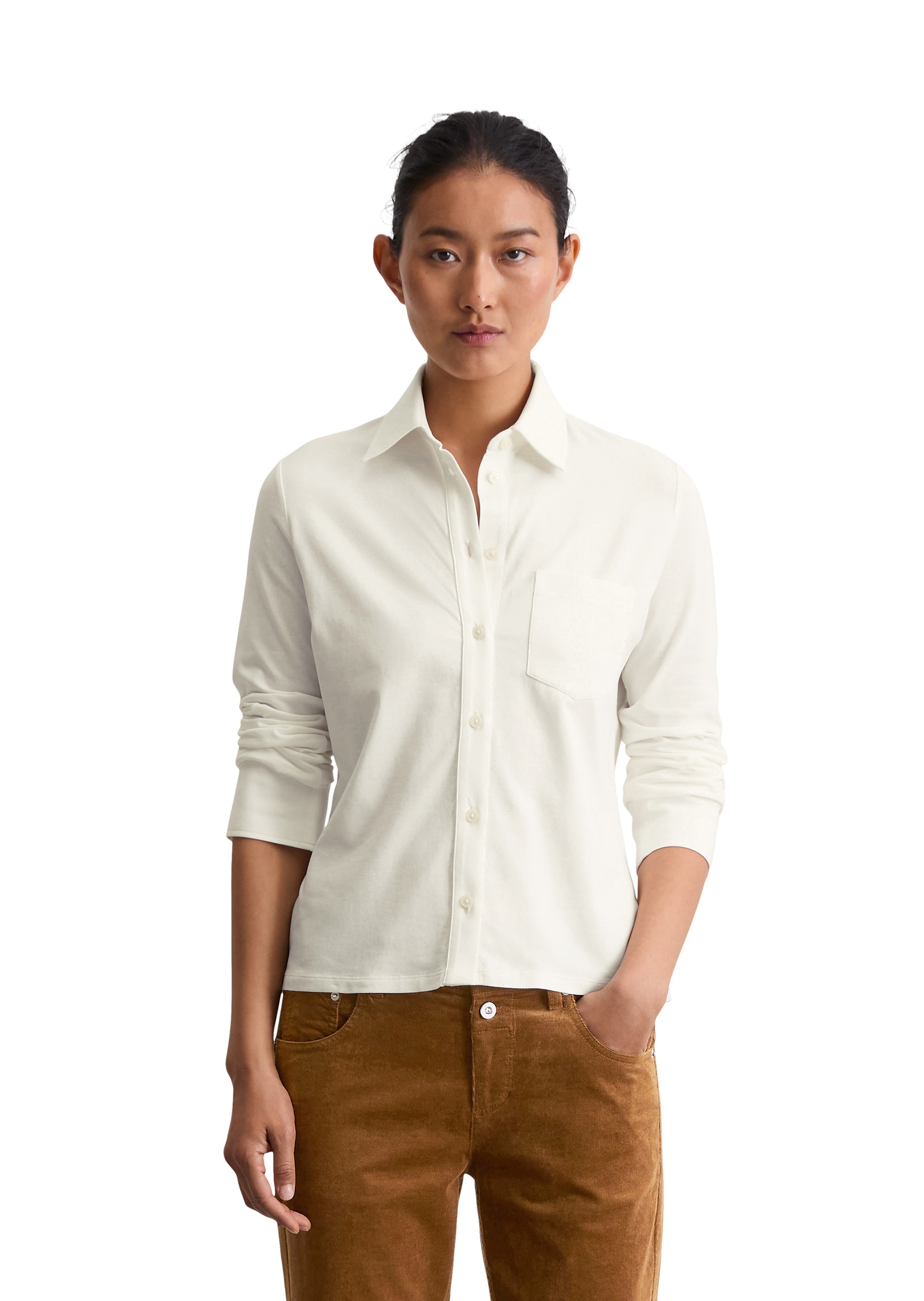 Marc OPolo Langarmshirt "aus Organic-Cotton-Stretch" günstig online kaufen