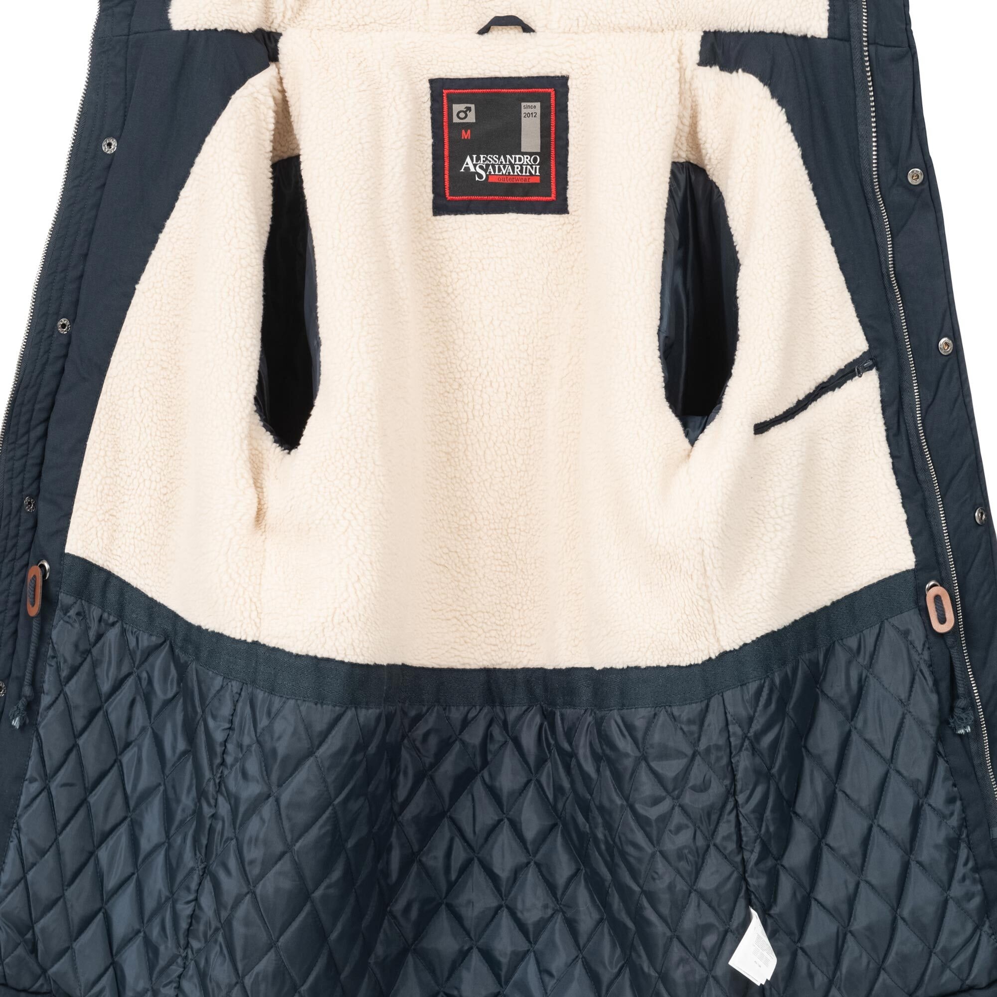 Alessandro Salvarini Winterjacke »ASMauro«, mit warmem Teddyfell