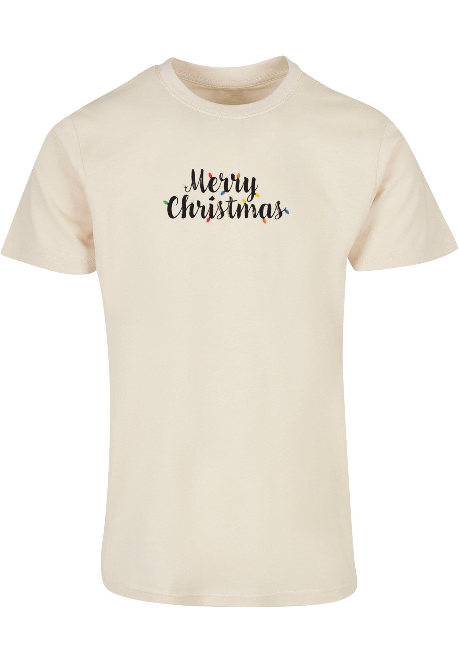 Merchcode T-Shirt "Merchcode Herren Merry Christmas Lights Basic Round Neck günstig online kaufen