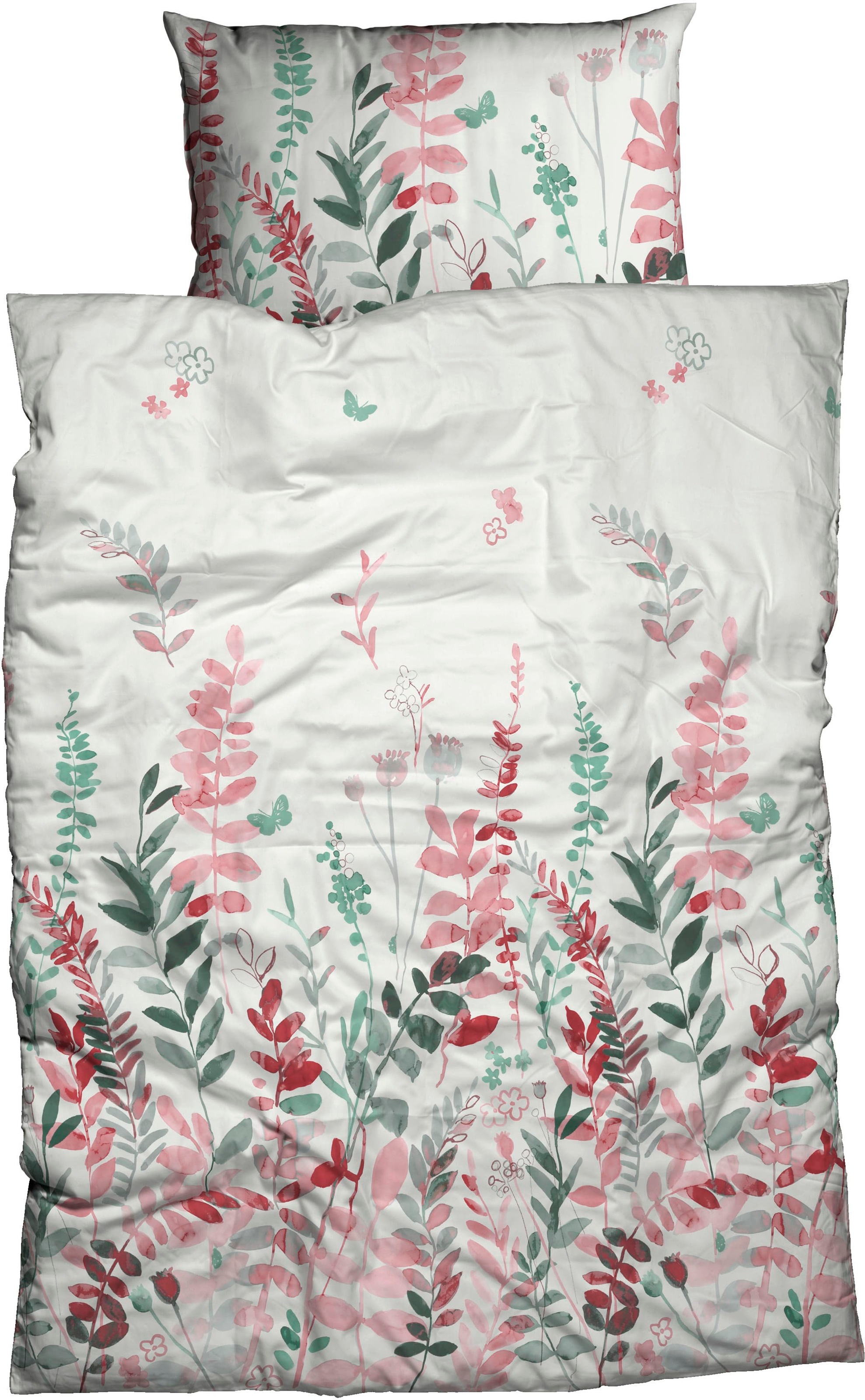 CASATEX Bettwäsche "Renata" verspieltes Design, kleiner Schmetterling, wegf günstig online kaufen