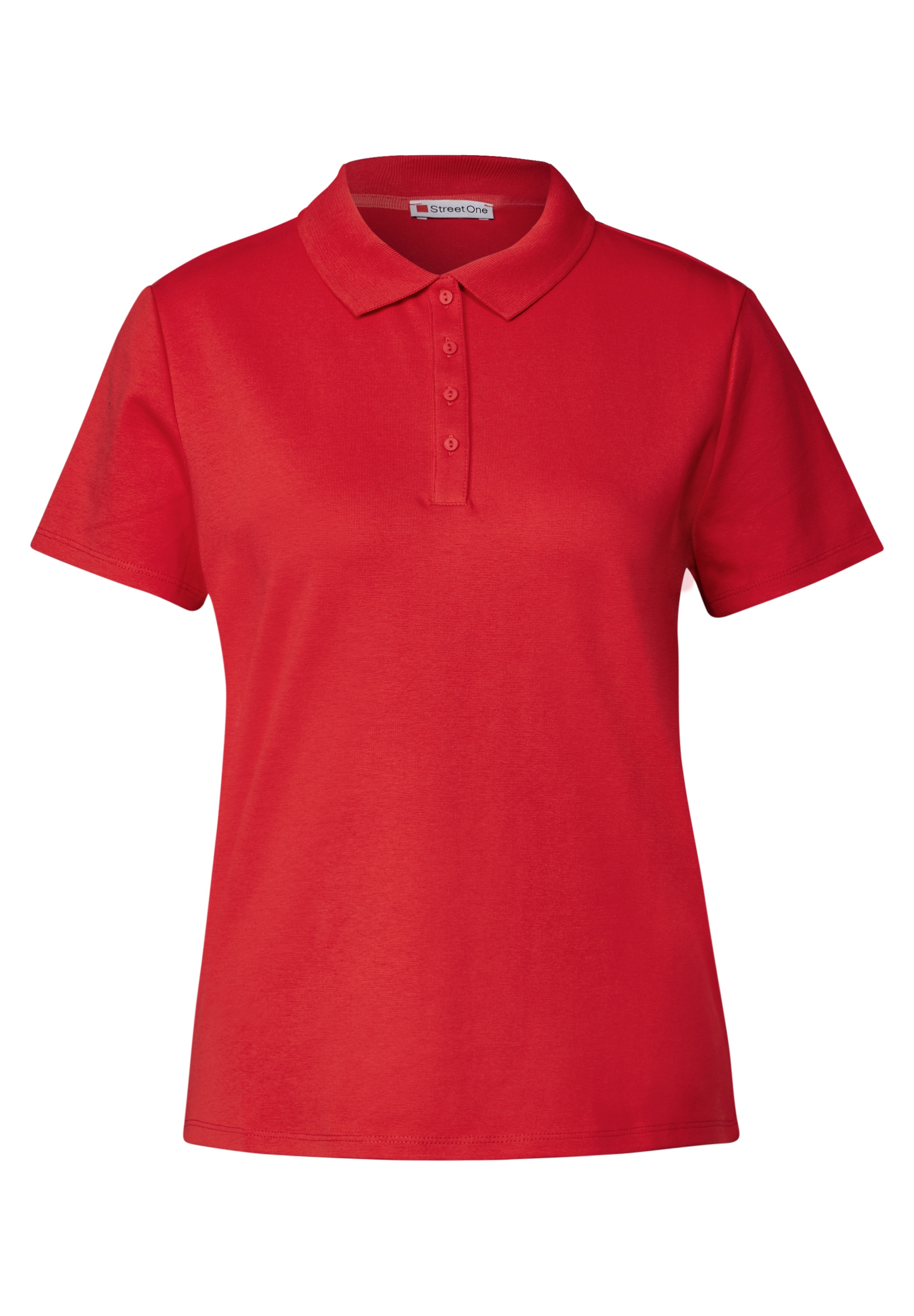 STREET ONE Poloshirt, aus Baumwolle mit Stretchante