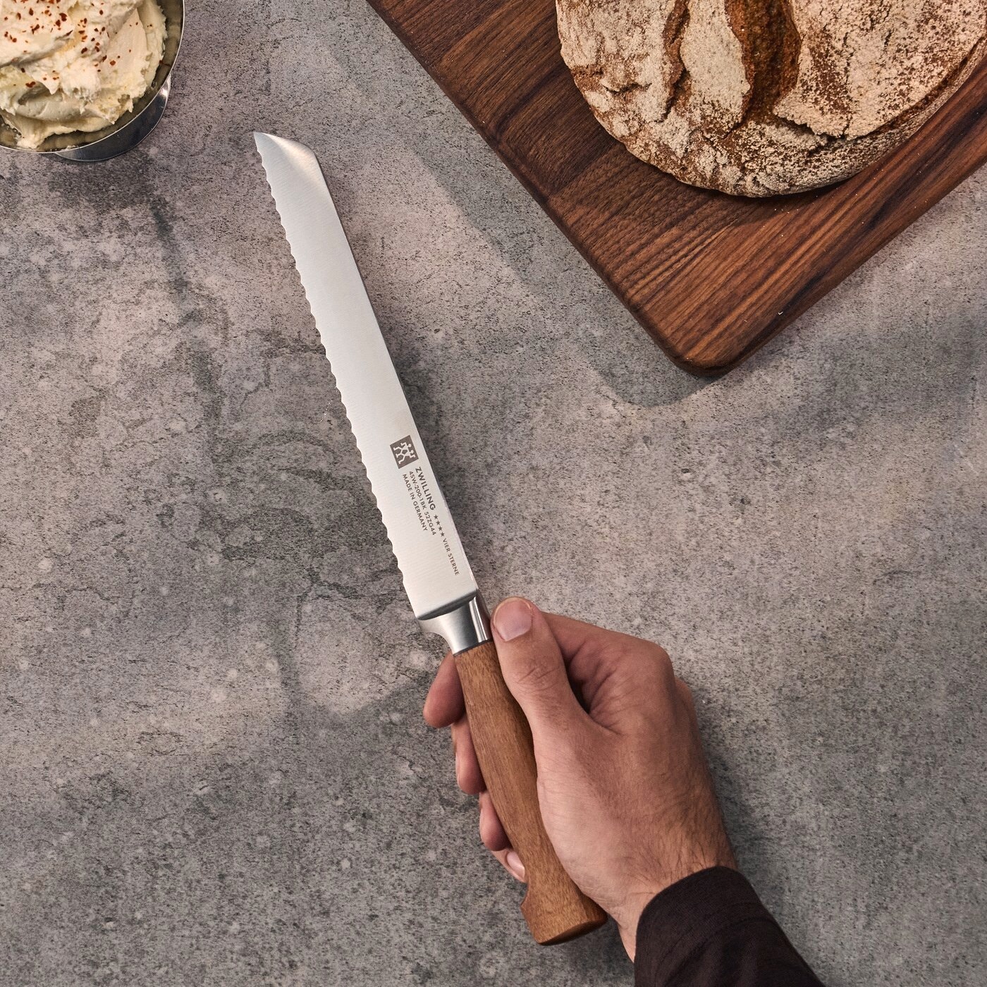 Zwilling Fleischmesser »VIER STERNE Wood« Made in Germany, Eigehärtete Klinge, FSC-Zertifizitiertes Holz