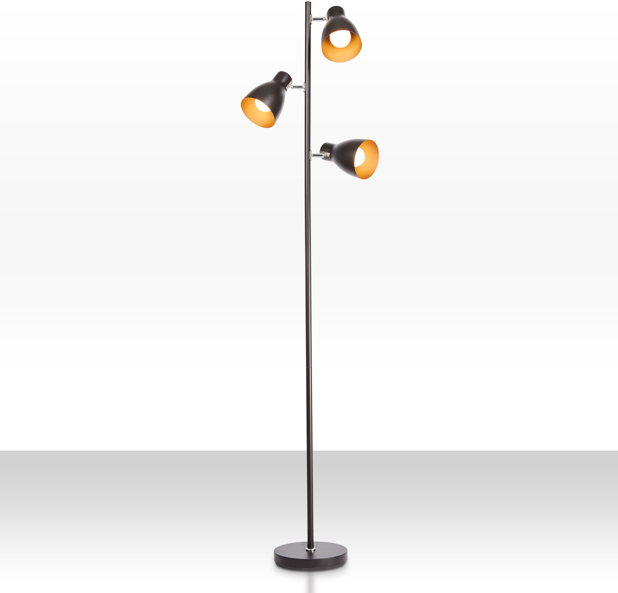 Stehlampe, 3 flammig, Leuchtmittel E27 | ohne Leuchtmittel, LED Stehleuchte Design...