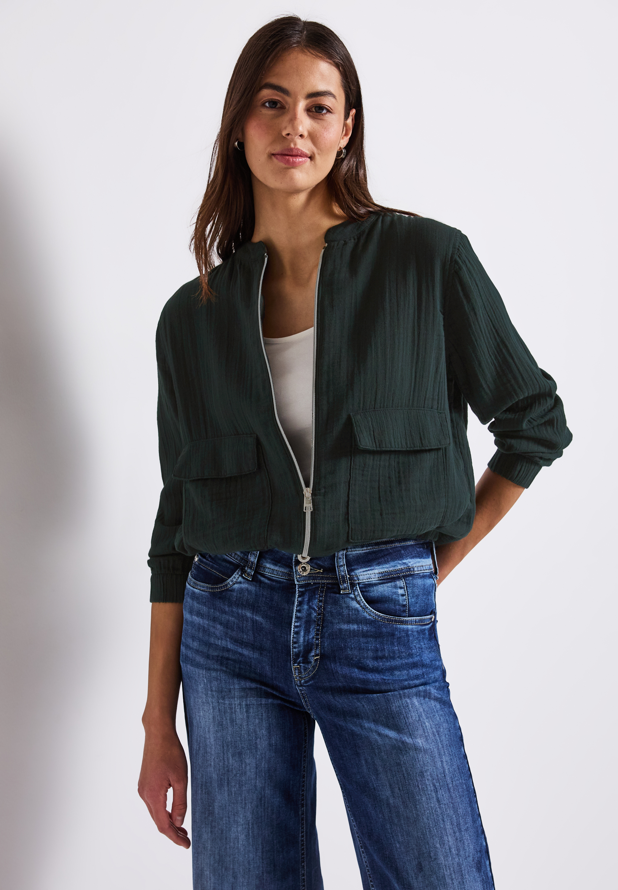 STREET ONE Blouson ohne Kapuze mit elastischem Bund und Tunnelzug günstig online kaufen