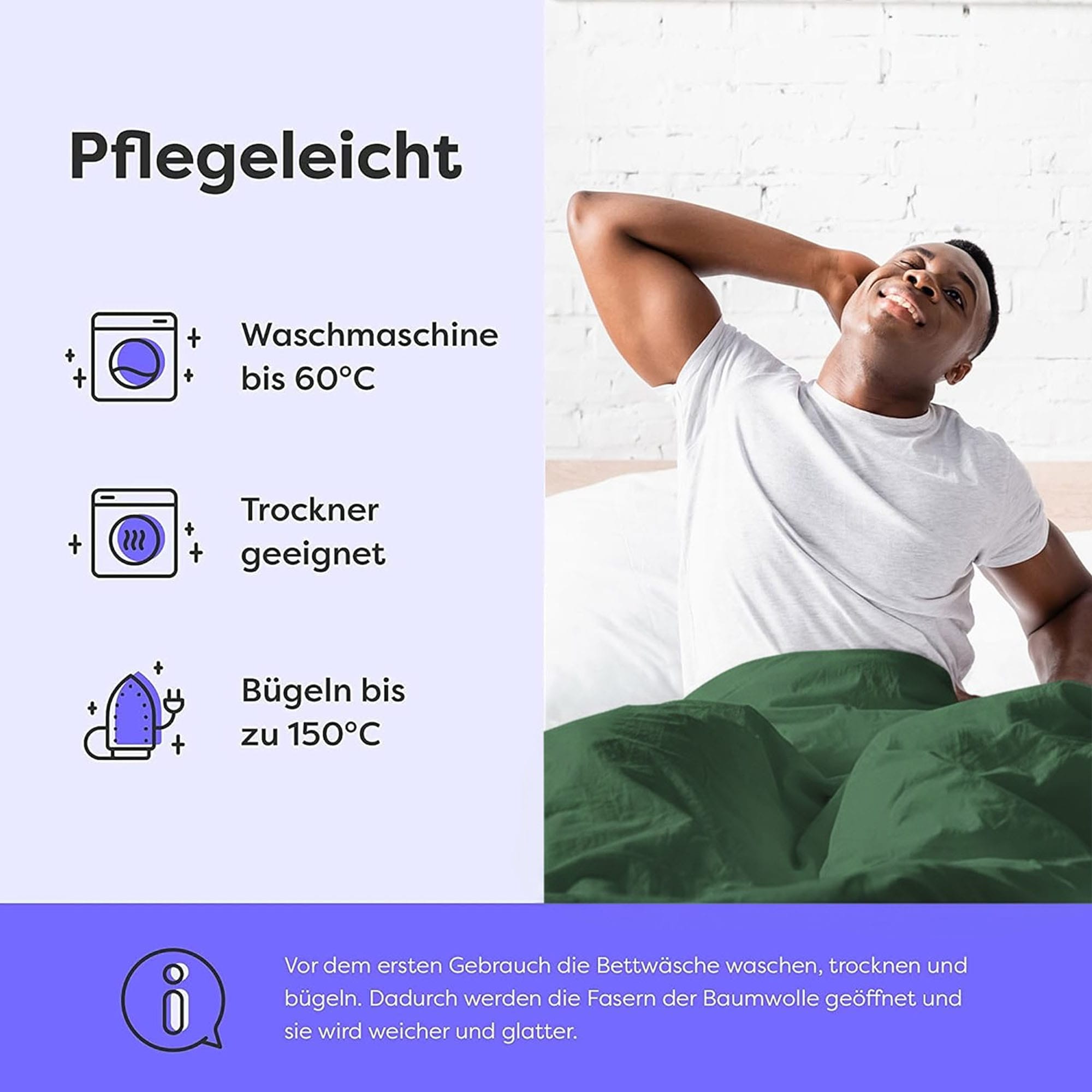 Wolkenfeld Kissenbezug »Renforcé Kissenbezug Baumwolle - Natürlich weiches Schlafgefühl« Größe 80x80, 40x80 und 70x90 cm; versteckter Reißverschluss