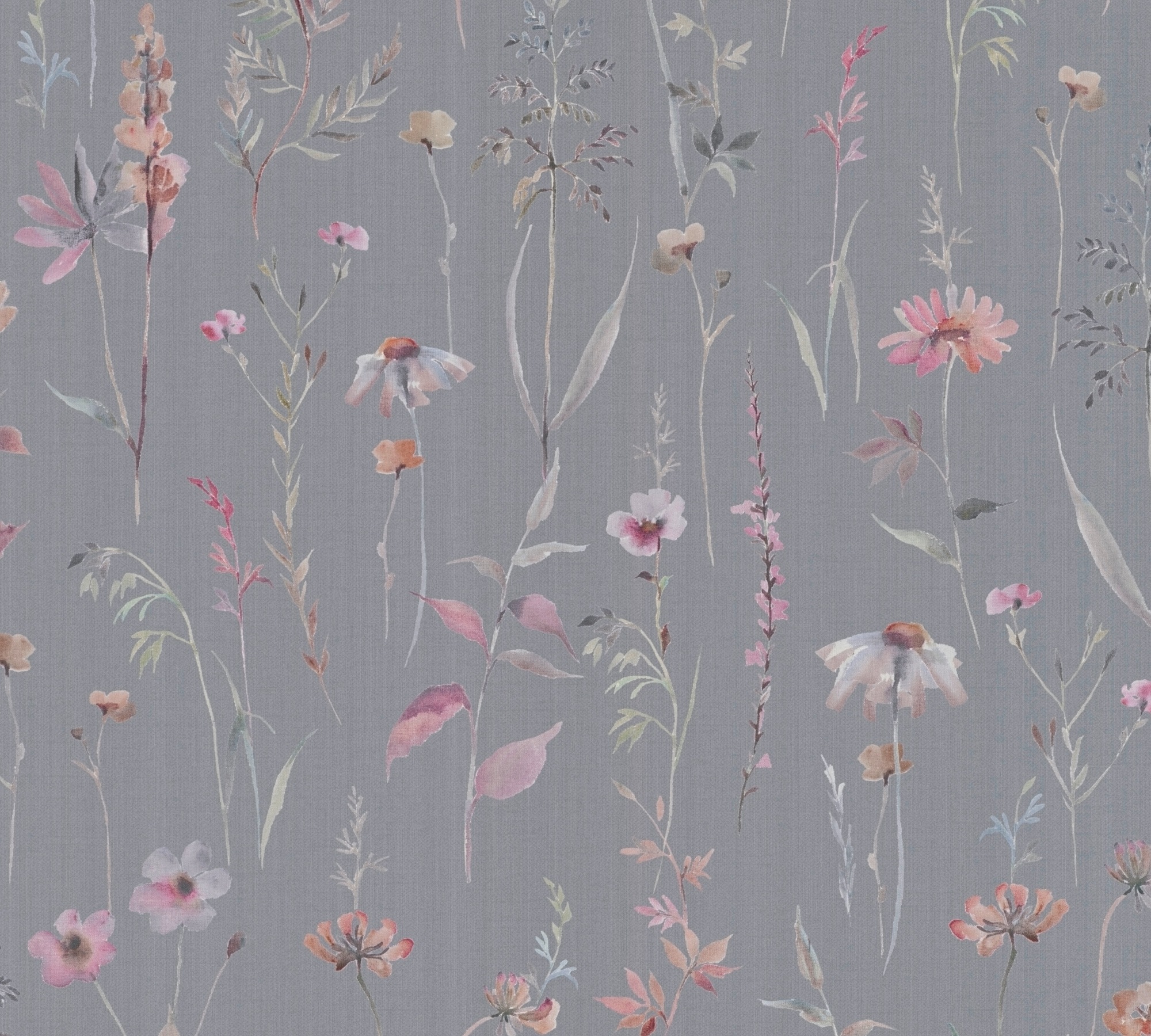 A.S. Création Vliestapete »Trend Spectrum Floral – Romantische Blütenranken Vliestapete« floral | geblümt | matt leicht strukturiert Romantische Blüten- und Blätterranken in harmonischer Farbwelt