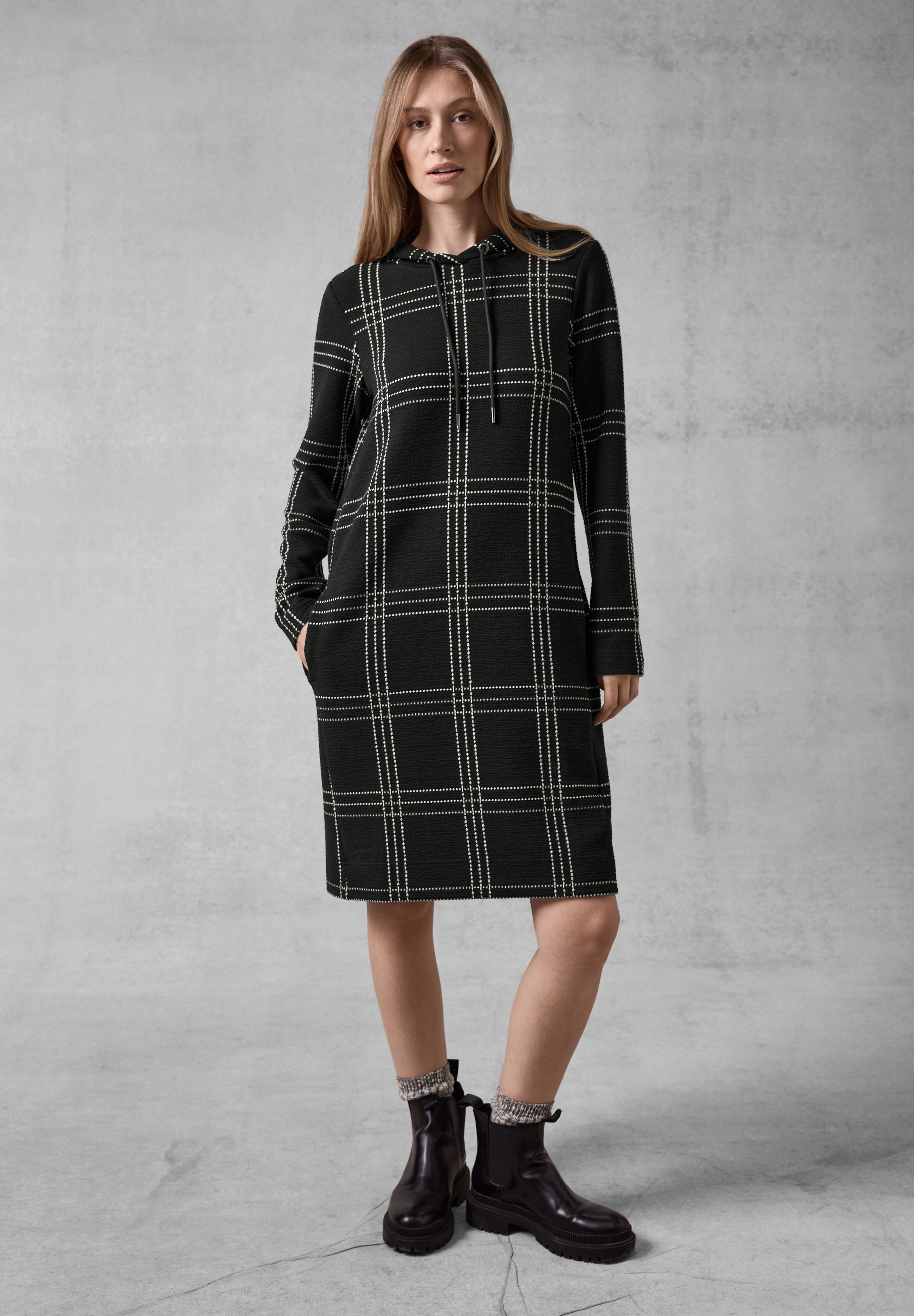 Cecil Sweatkleid Ohne Taschen knielang günstig online kaufen