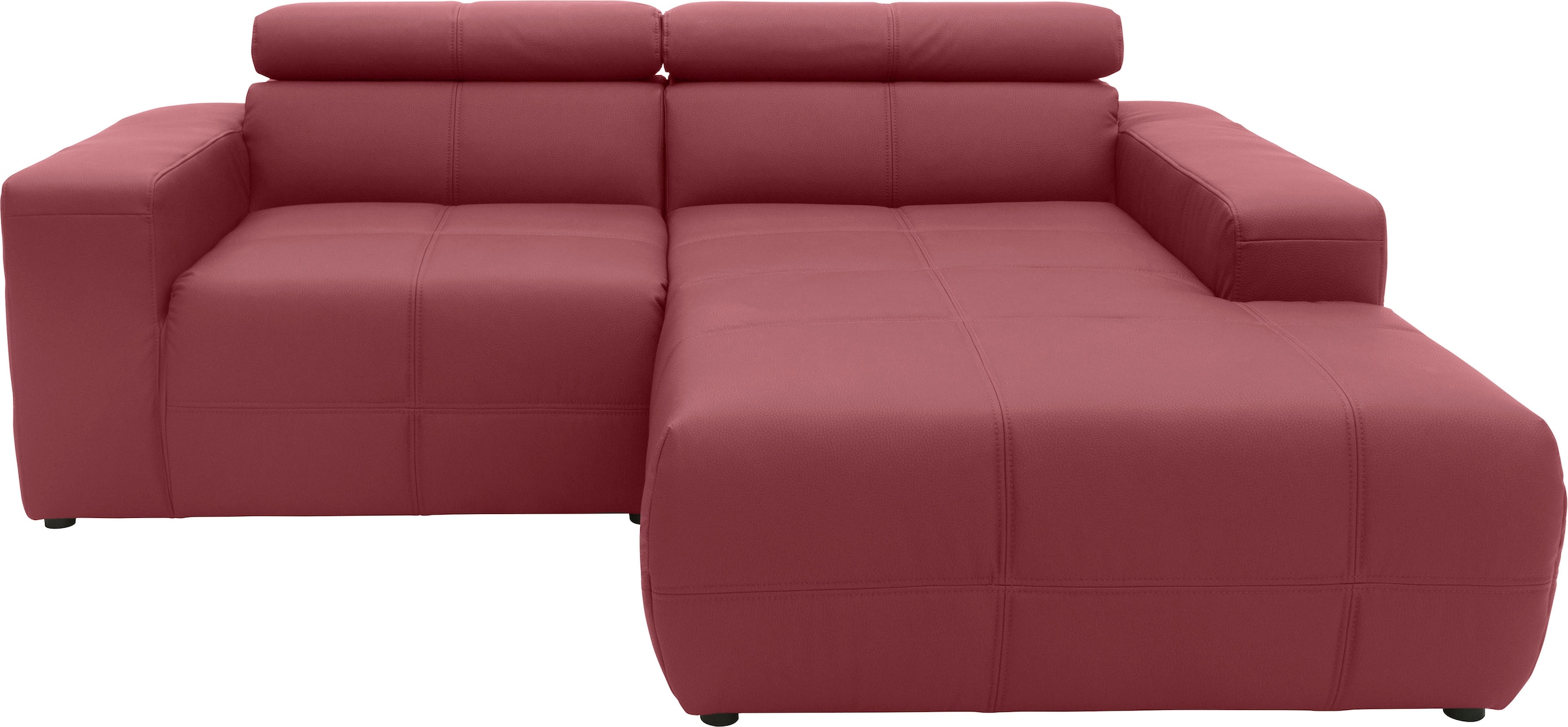 DOMO collection Ecksofa »Brandon kleine Ausführung B/T/H: 214/100/80 cm«, Mit Kopfteilverstellung, auch in Leder und Cord, L-Form