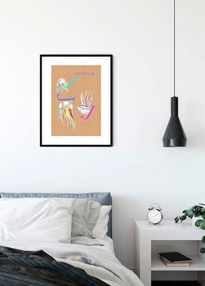 Komar Poster »ABC Animal J«, Buchstaben, (1 St.), Kinderzimmer, Schlafzimmer, Wohnzimmer