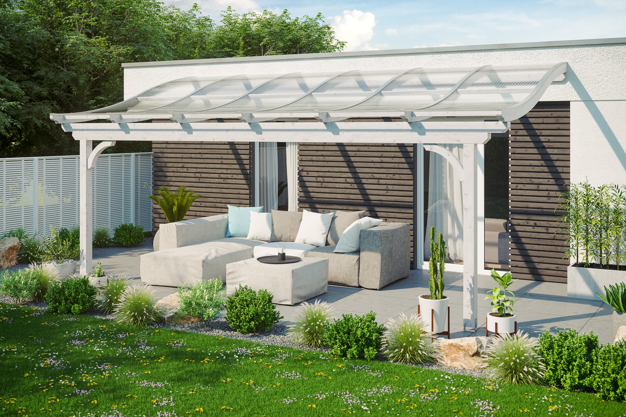 Skanholz Terrassendach »Verona«, Leimholz