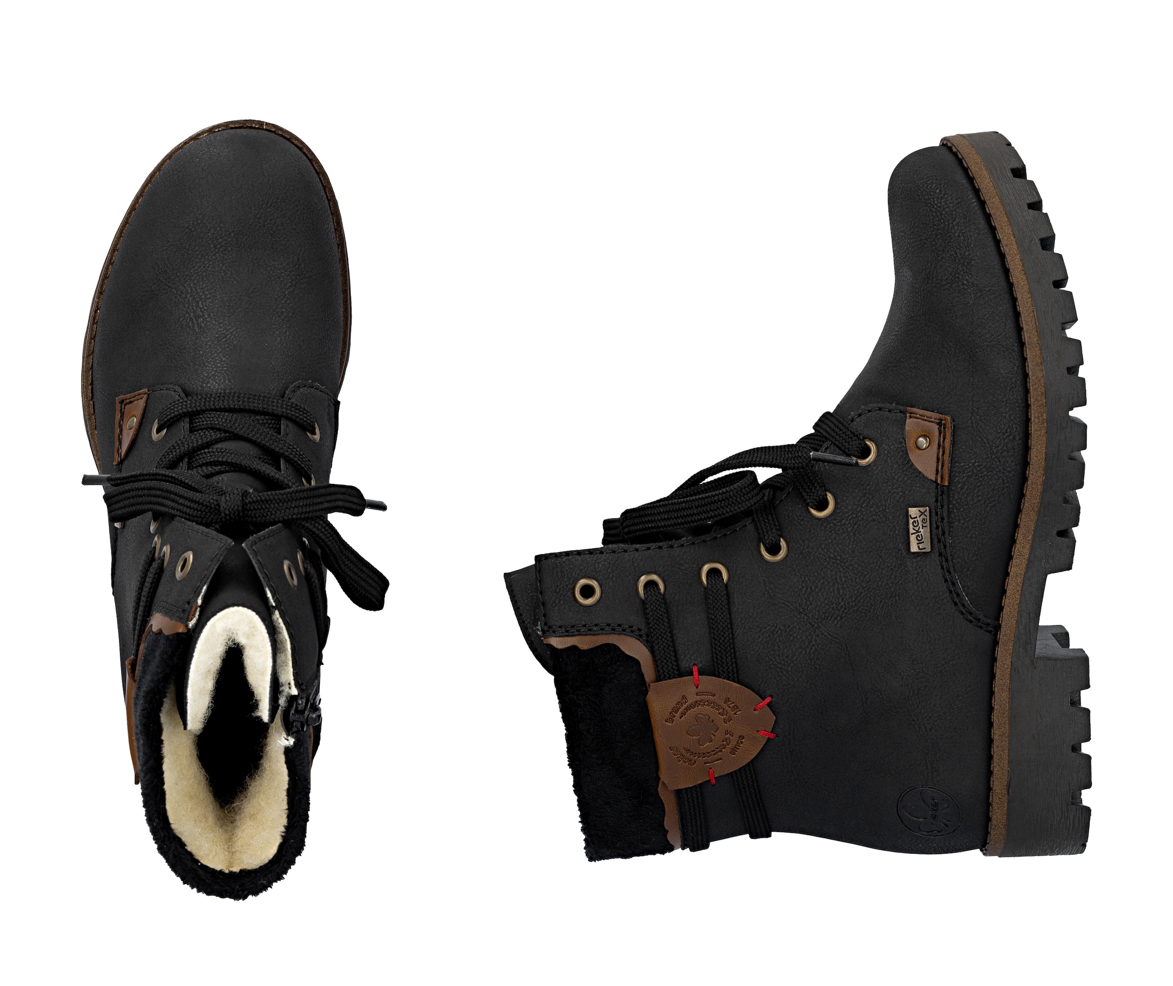 Rieker Winterboots, Winterstiefelette, Schnürstiefelette, Boots mit Tex-Ausstattung