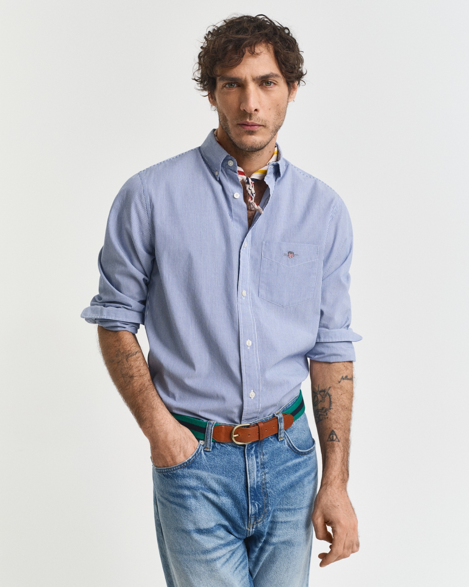 Gant Banker Long Sleeve Shirt College Blue 4XL 3