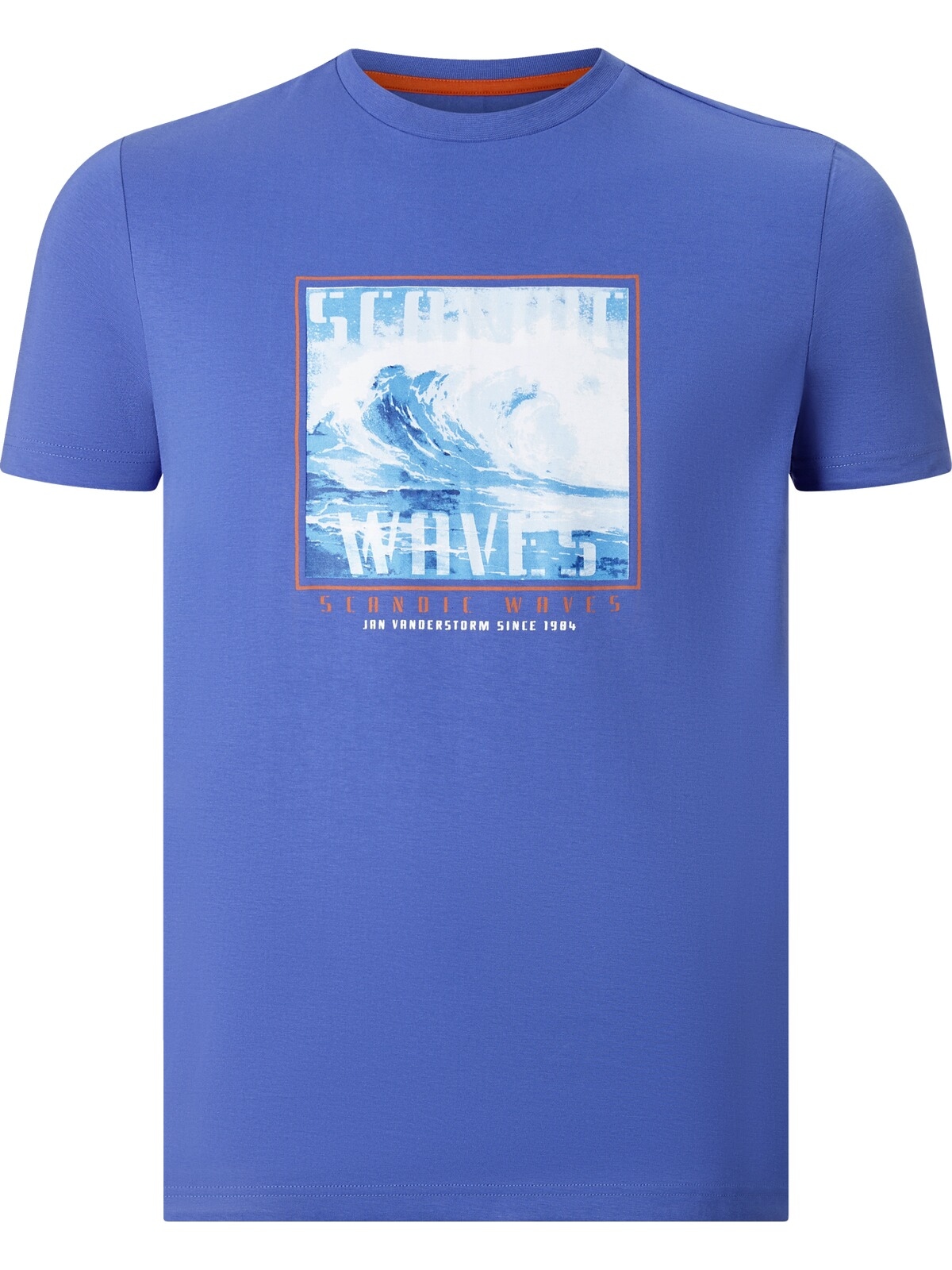 Jan Vanderstorm Rundhalsshirt »T-Shirt GERFRIED«, (1 tlg.), mit Wellen-Print