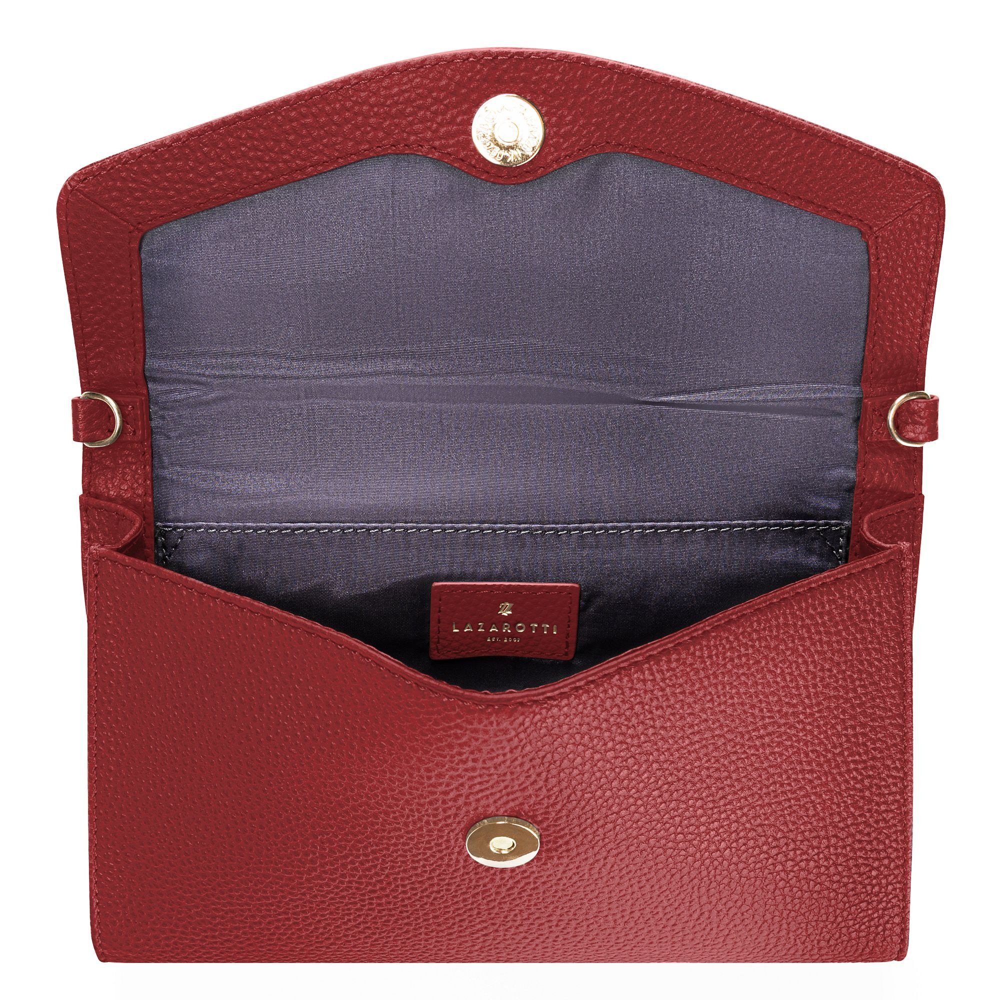 Lazarotti Clutch »Bologna Leather Clutch Umhängetasche Leder 23 cm«