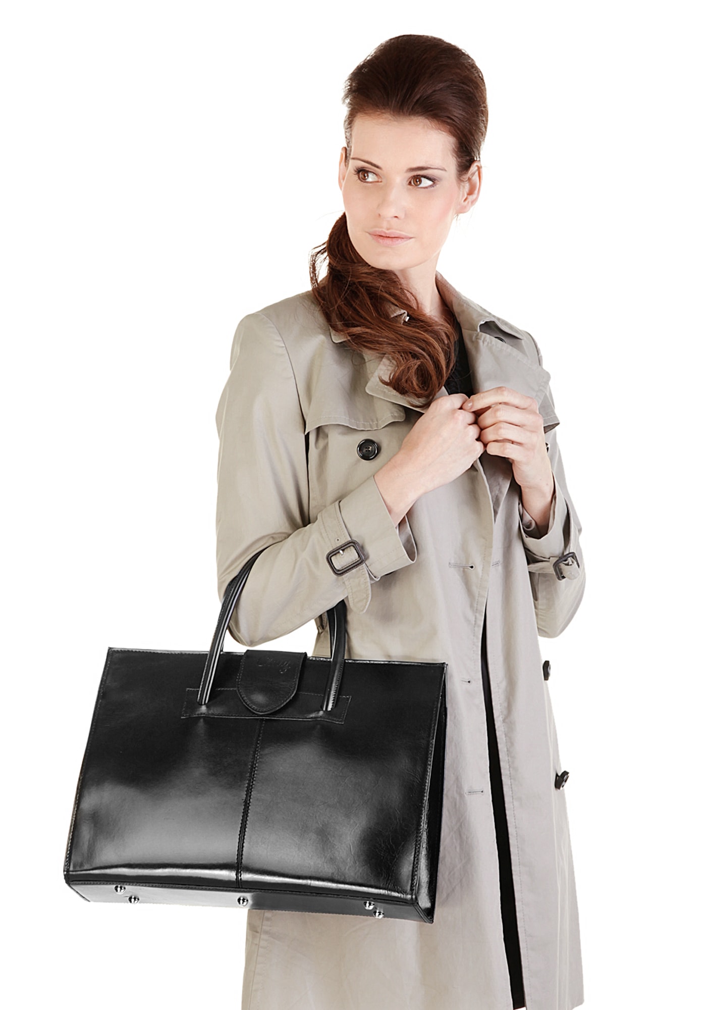 Cluty Henkeltasche echt Leder, Made in Italy günstig online kaufen