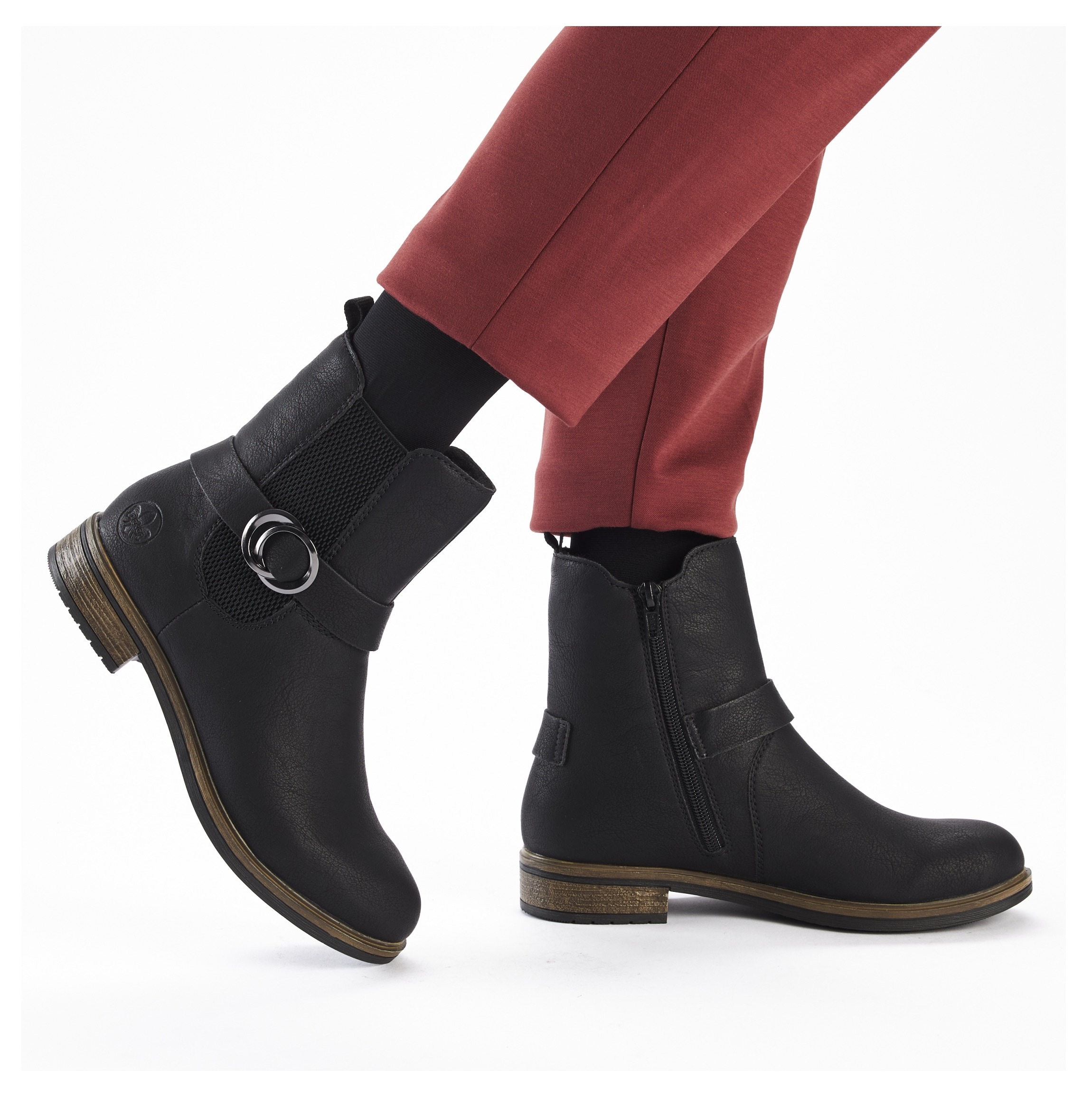 Rieker Winterstiefelette, Chelseaboots, Boots, Blockabsatz, mit Innenreißverschluss