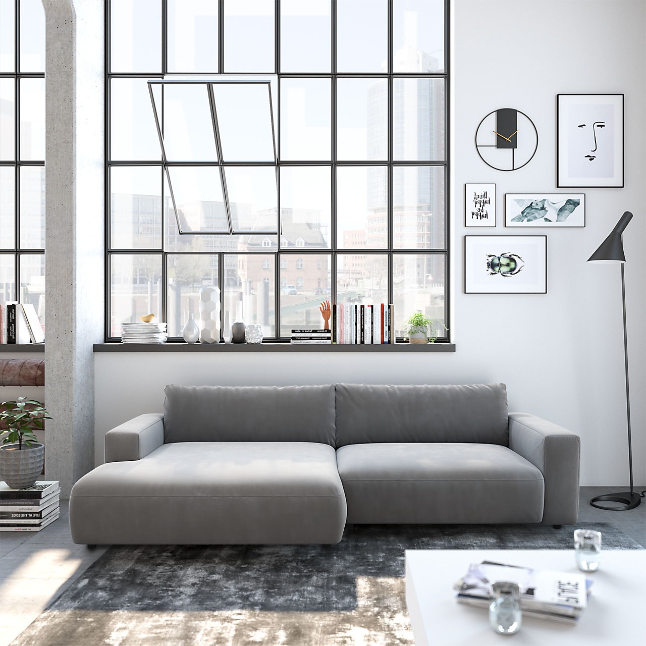 Musterring Ecksofa "LUCIA zeitlos, bequem, schöne Detailverarbeitung Breite 296cm, L-Form"