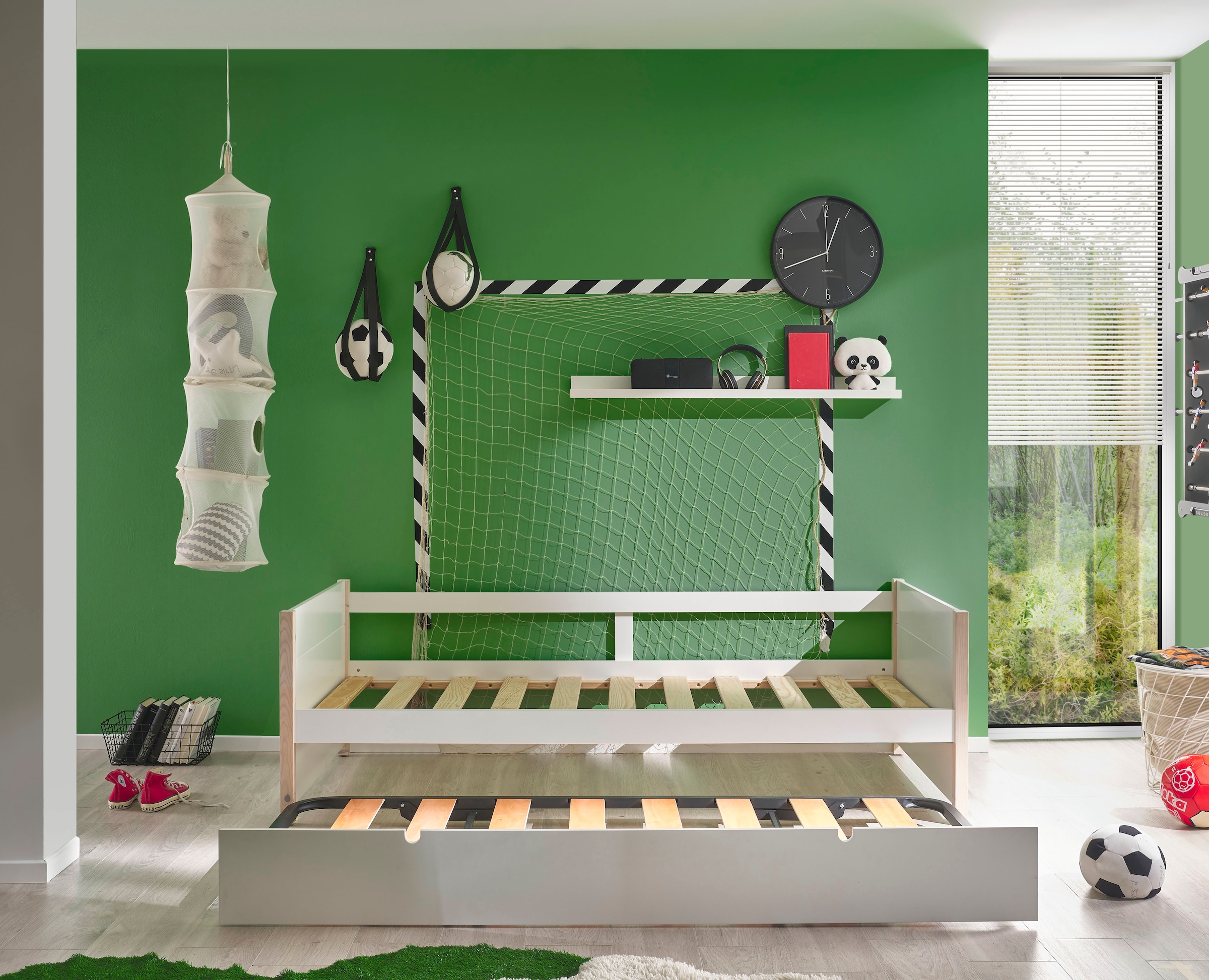Begabino Bettgestell »Tilde Bett, Kinderbett mit 2. Bett«, als Schubkasten verstaubar und höhenverstellbar