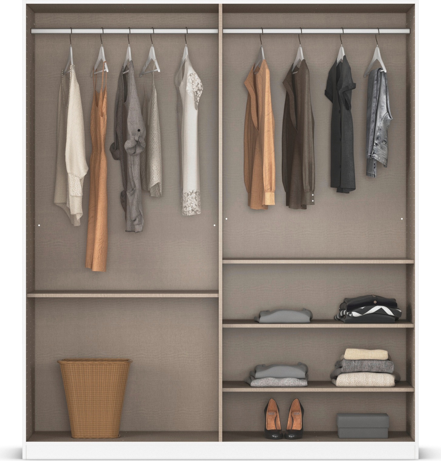 INOSIGN BY RAUCH Drehtürenschrank »Ferris Schrank Breite 2,10m BESTSELLER Schlafzimmerschrank«, Kleiderschrank mit Spiegel in den Ausführungen BASIC/CLASSIC/PREMIUM