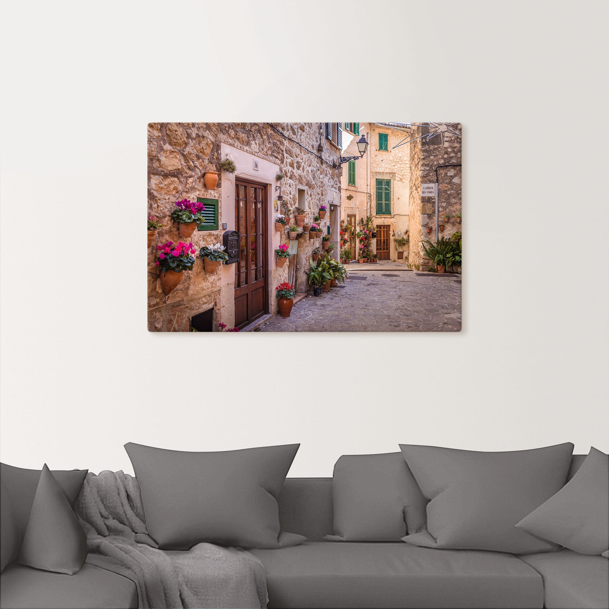 Artland Leinwandbild »Altstadtgasse in Valldemossa II«, Mallorca, (1 St.), auf Keilrahmen gespannt