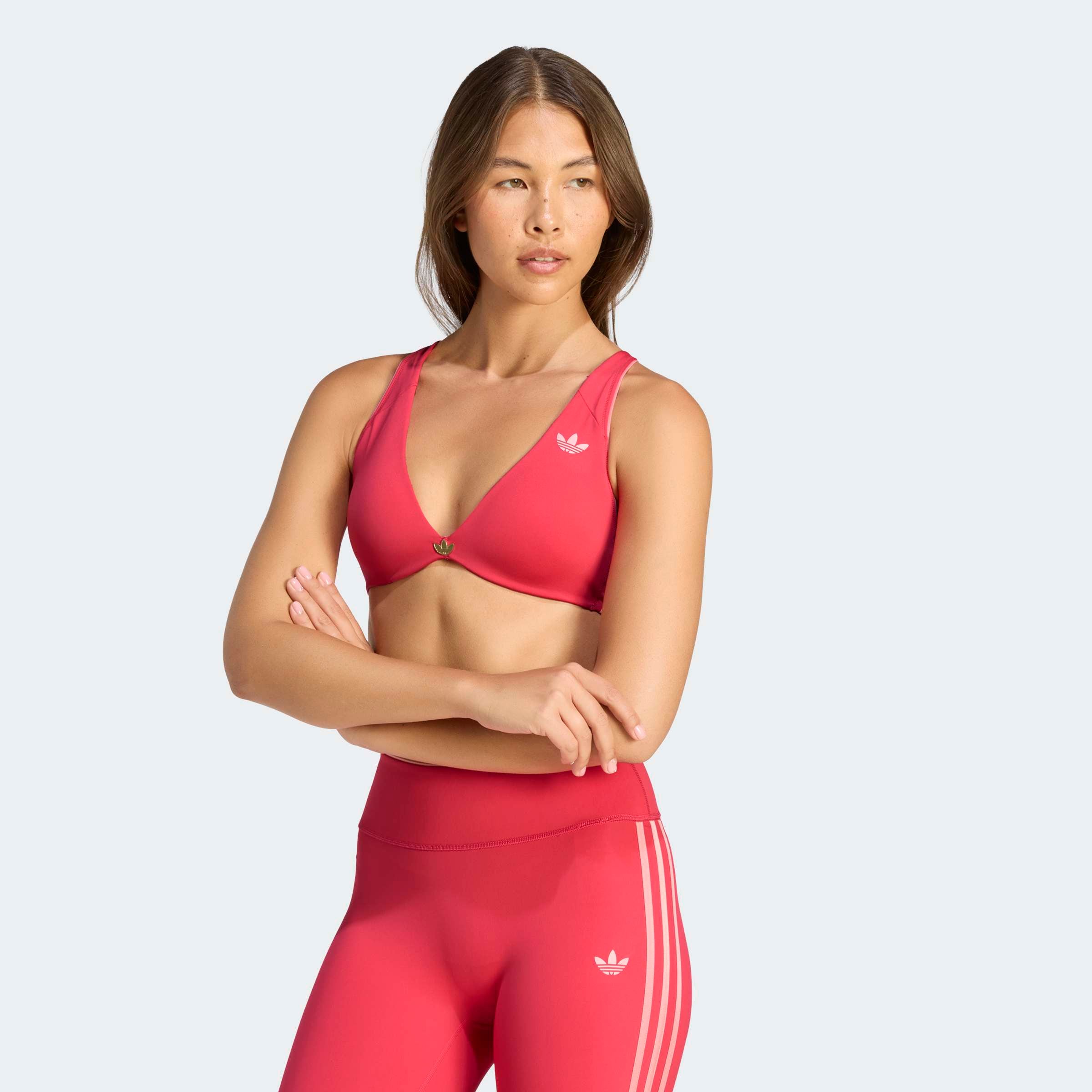 Damen Sport-BH "ADIDAS ORIGINALS SPORT-BH, LEICHTER HALT", ADIDAS PERFORMANCE, Gr. L, pink, Obermaterial: 79% Polyester, 21% Elasthan, BHs,