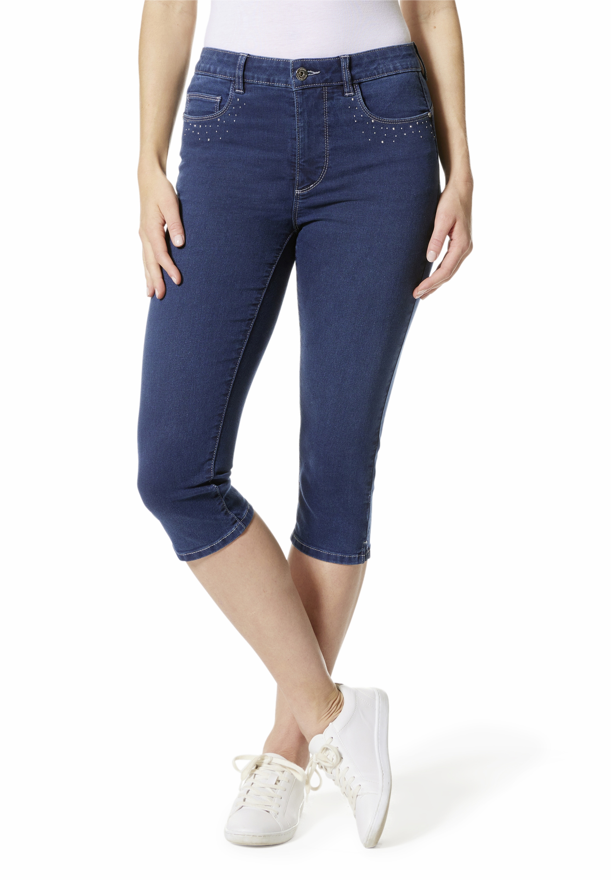 STOOKER WOMEN 7/8-Jeans »Denim Capri Skinny Fit«, Skinny Fit Casual Clean Wash Denim Jeans Magic Shape Effekt für Damen