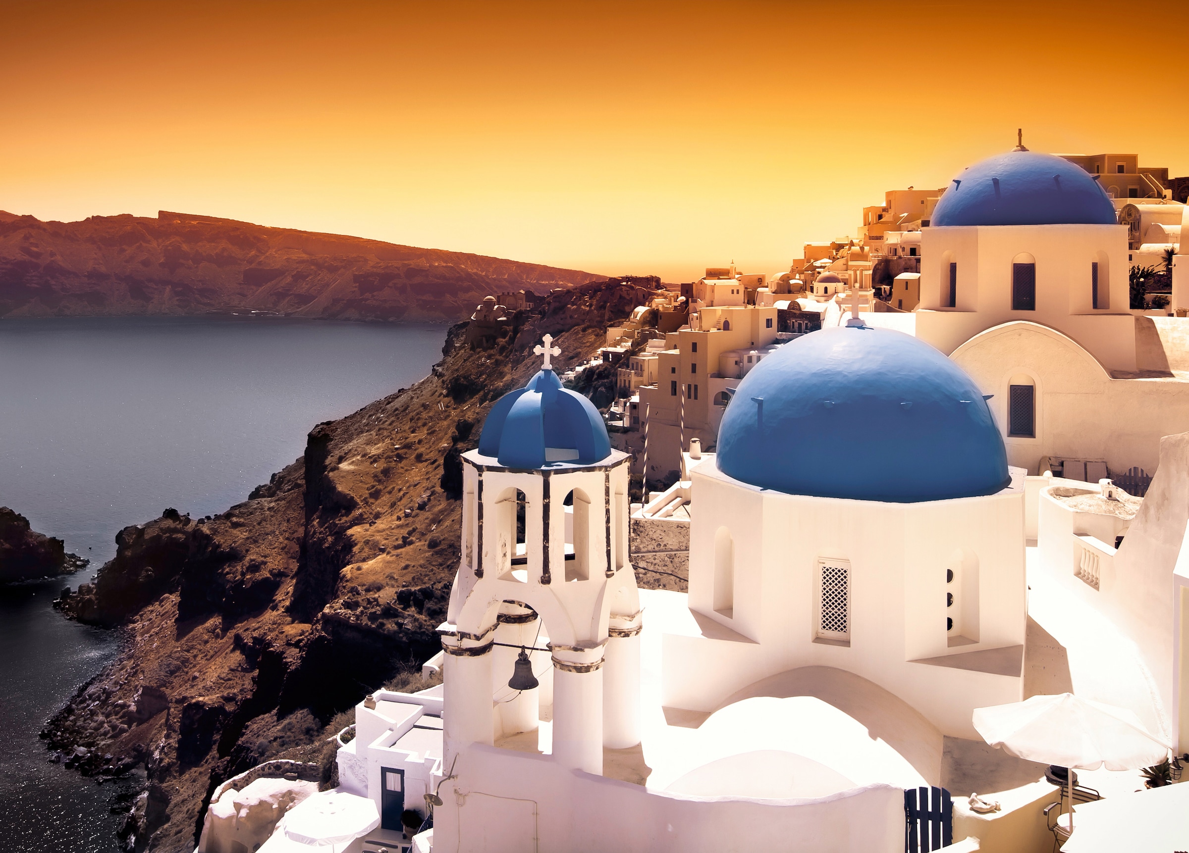 Papermoon Fototapete "Santorini Sunset" glatt