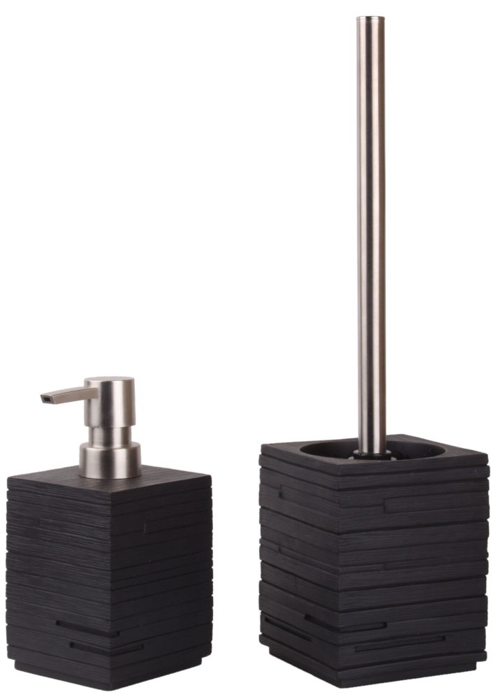 Sanilo Badaccessoire-Set »Elegance« bestehend aus WC-Sitz, Badteppich, Stöpsel, Seifenspender, WC-Bürste