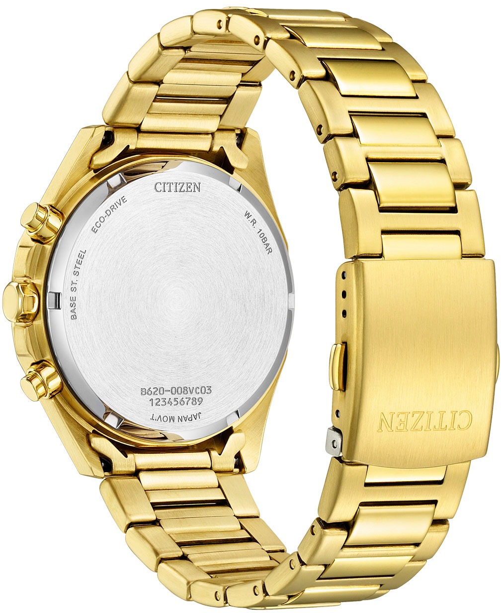Citizen Chronograph, Armbanduhr, Herrenuhr, Solar, Stoppfunktion, Edelstahlarmband