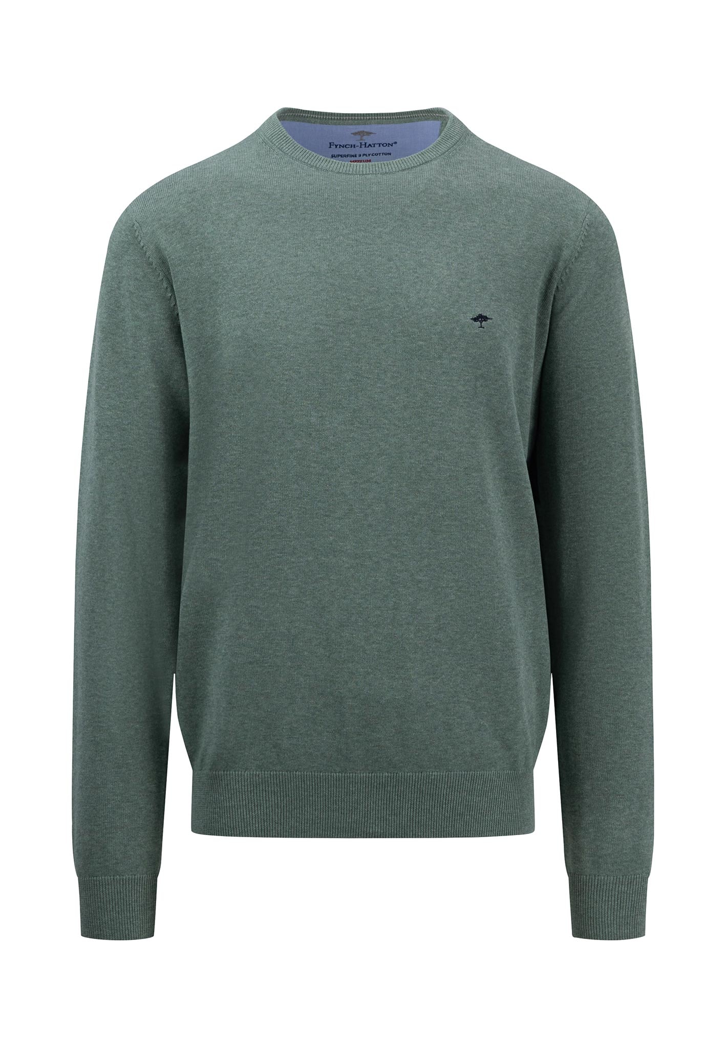 FYNCH-HATTON Strickpullover »FYNCH-HATTON Langarmpullover«, (1 tlg.), mit  Logostickerei ▷ für | BAUR