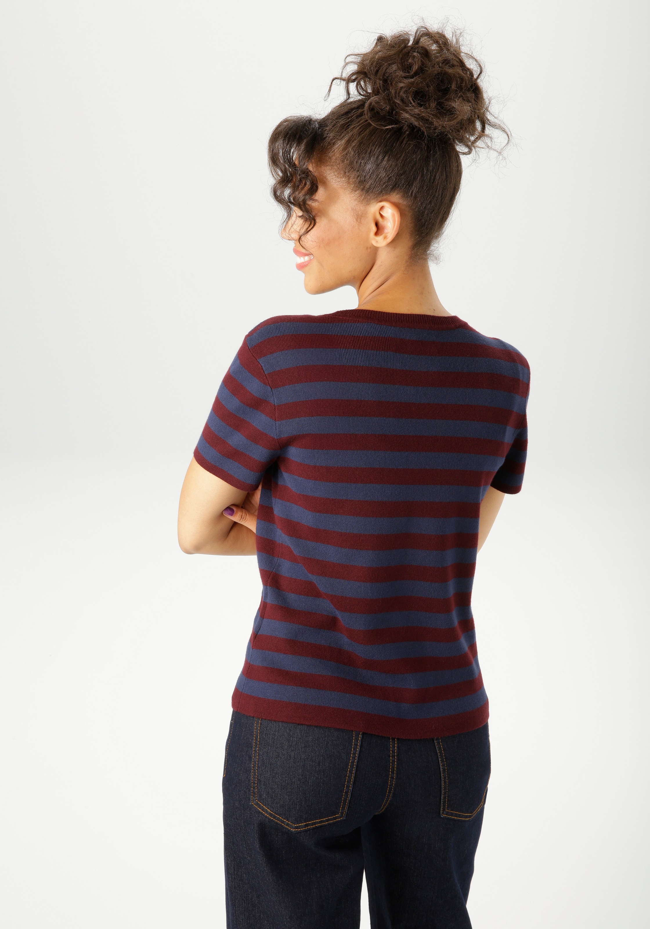 Aniston CASUAL Strickpullover im Streifen-Dessin günstig online kaufen